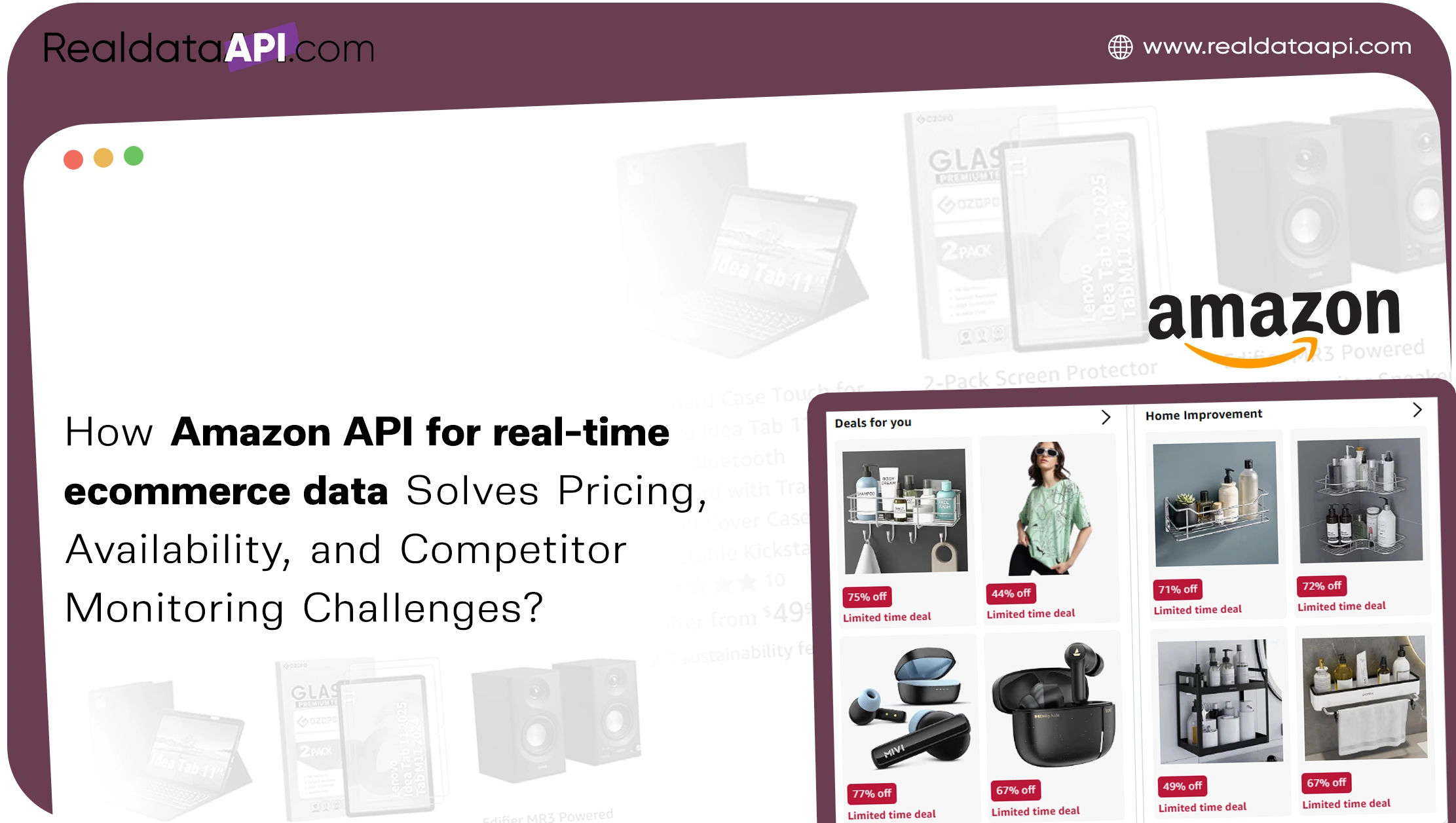 How Amazon API for real-time ecommerce data Solves Pricing, Availability, and Competitor Monitoring Challenges?