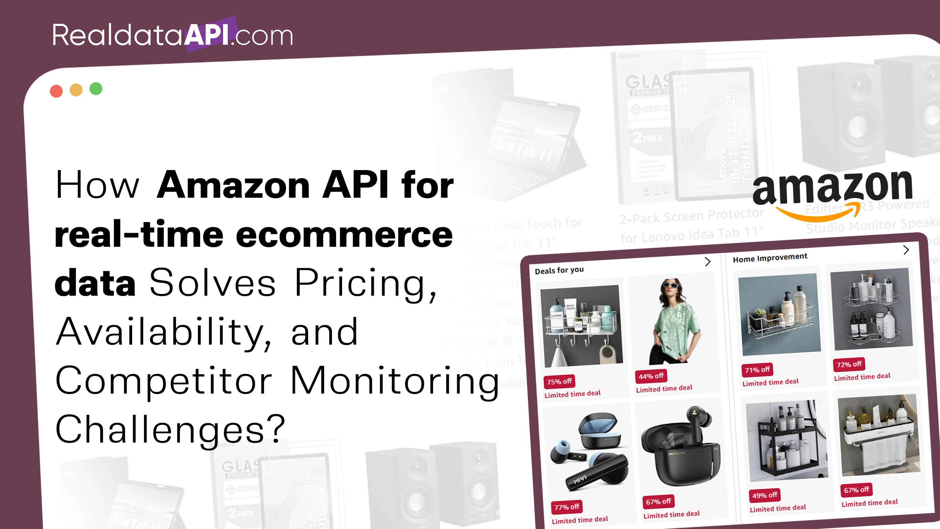 Amazon API for real-time ecommerce data