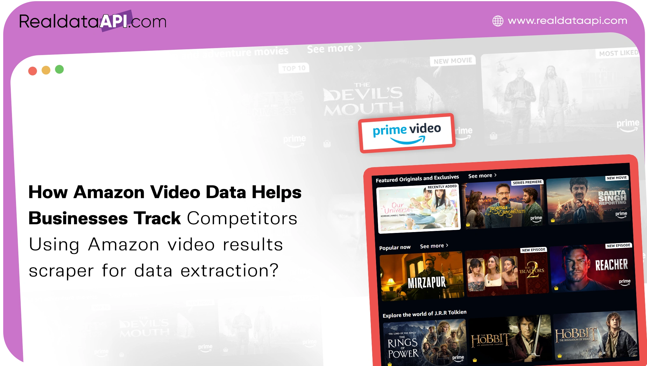 How Amazon Video Data Helps Businesses Track Competitors Using Amazon video results scraper for data extraction?