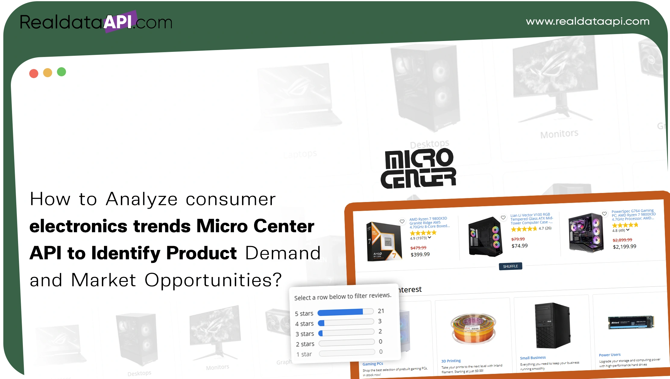 How to Analyze consumer electronics trends Micro Center API to Identify Product Demand and Market Opportunities?