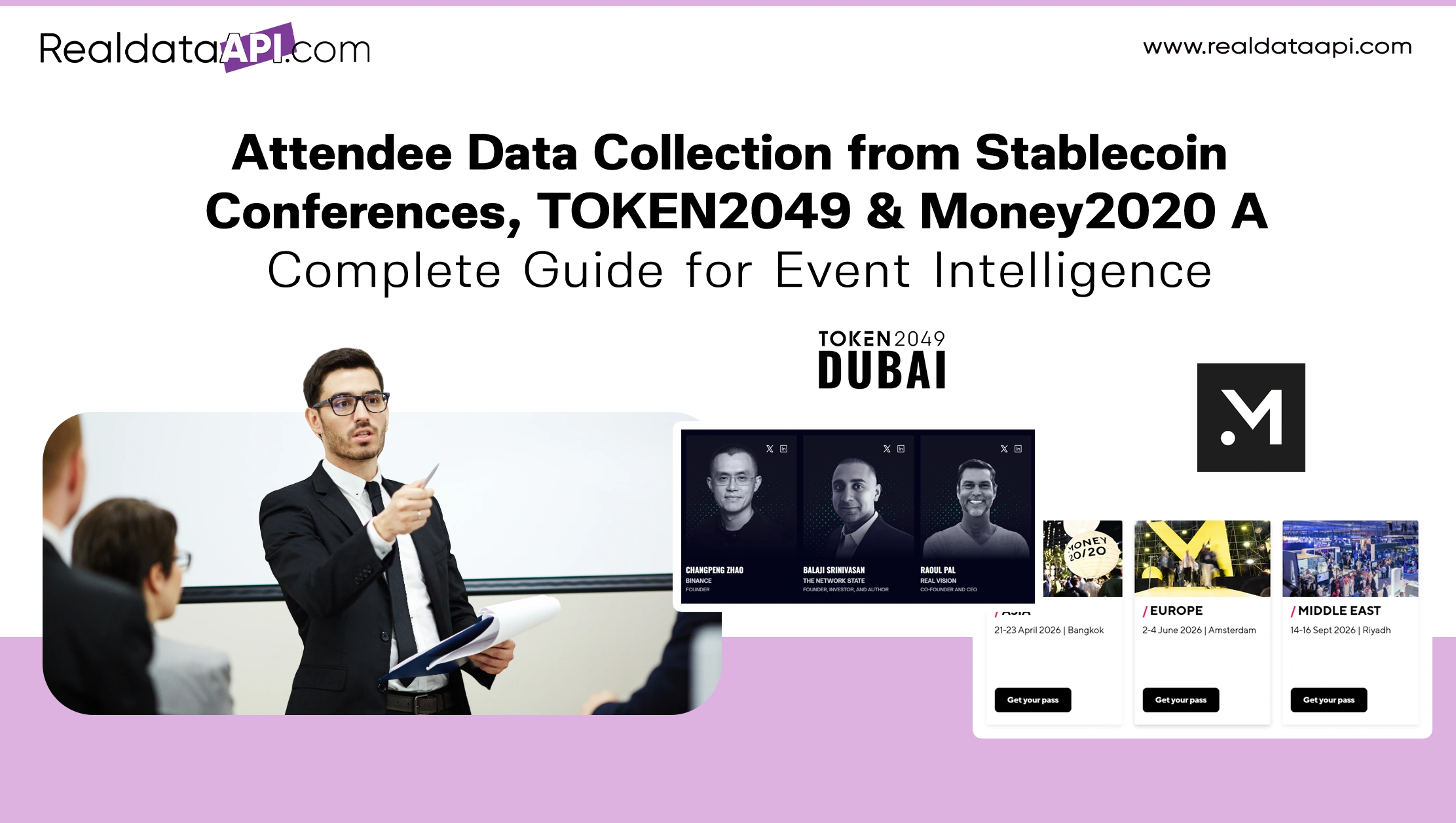 Attendee Data Collection from Stablecoin Conferences, TOKEN2049 & Money20/20: A Complete Guide for Event Intelligence