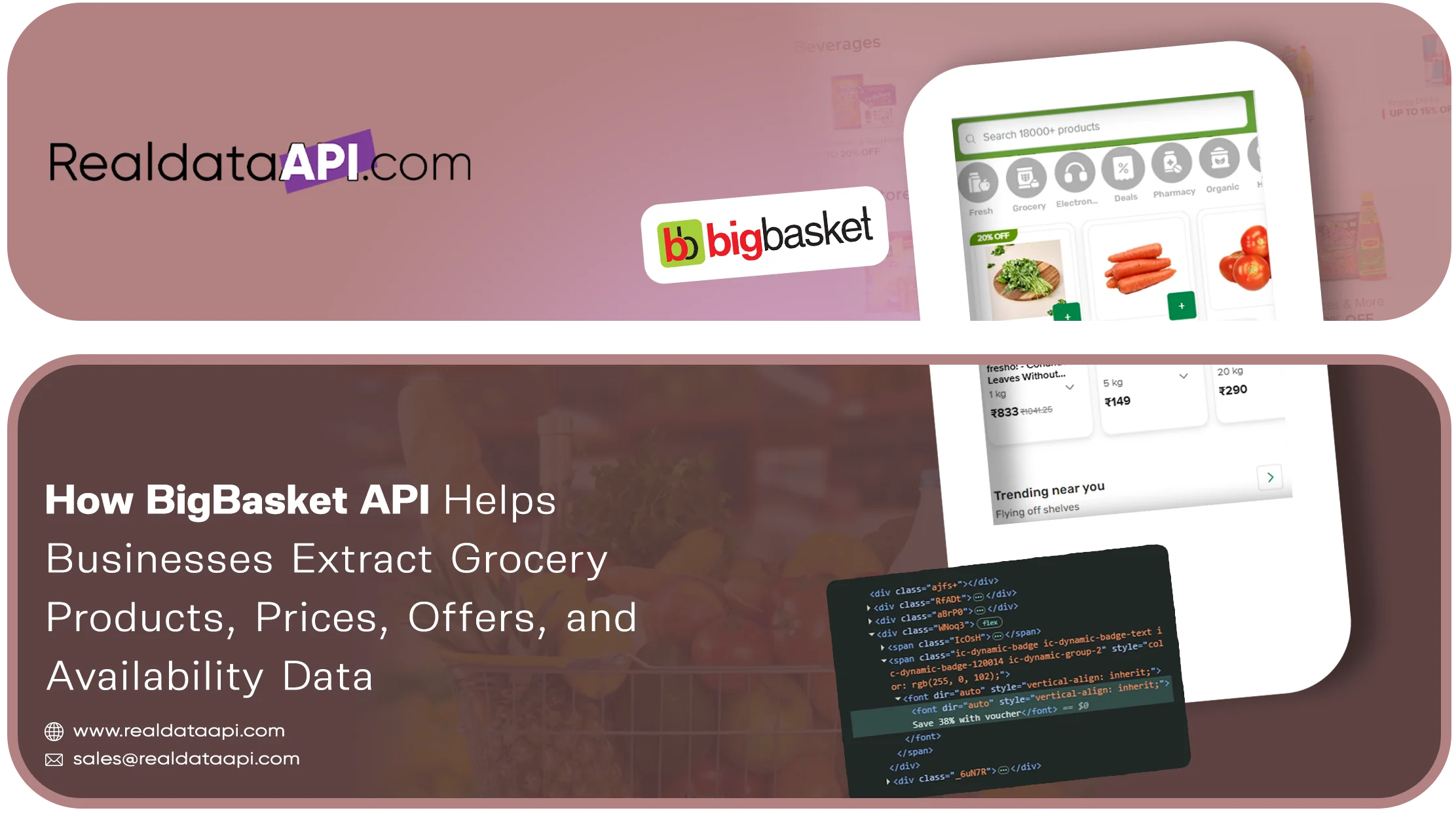 BigBasket API for Real-Time Grocery Data Extraction