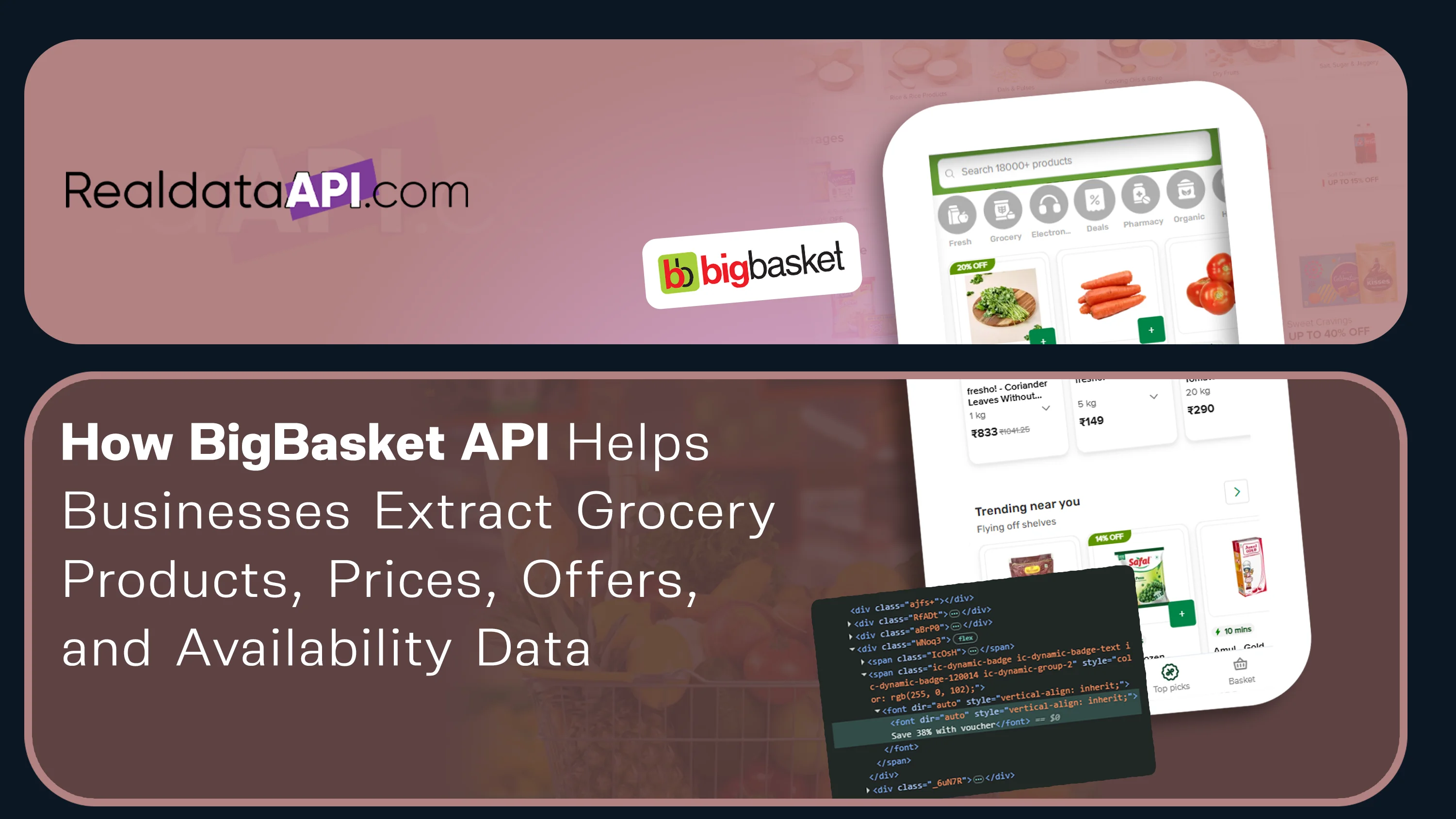 BigBasket API for Real-Time Grocery Data Extraction