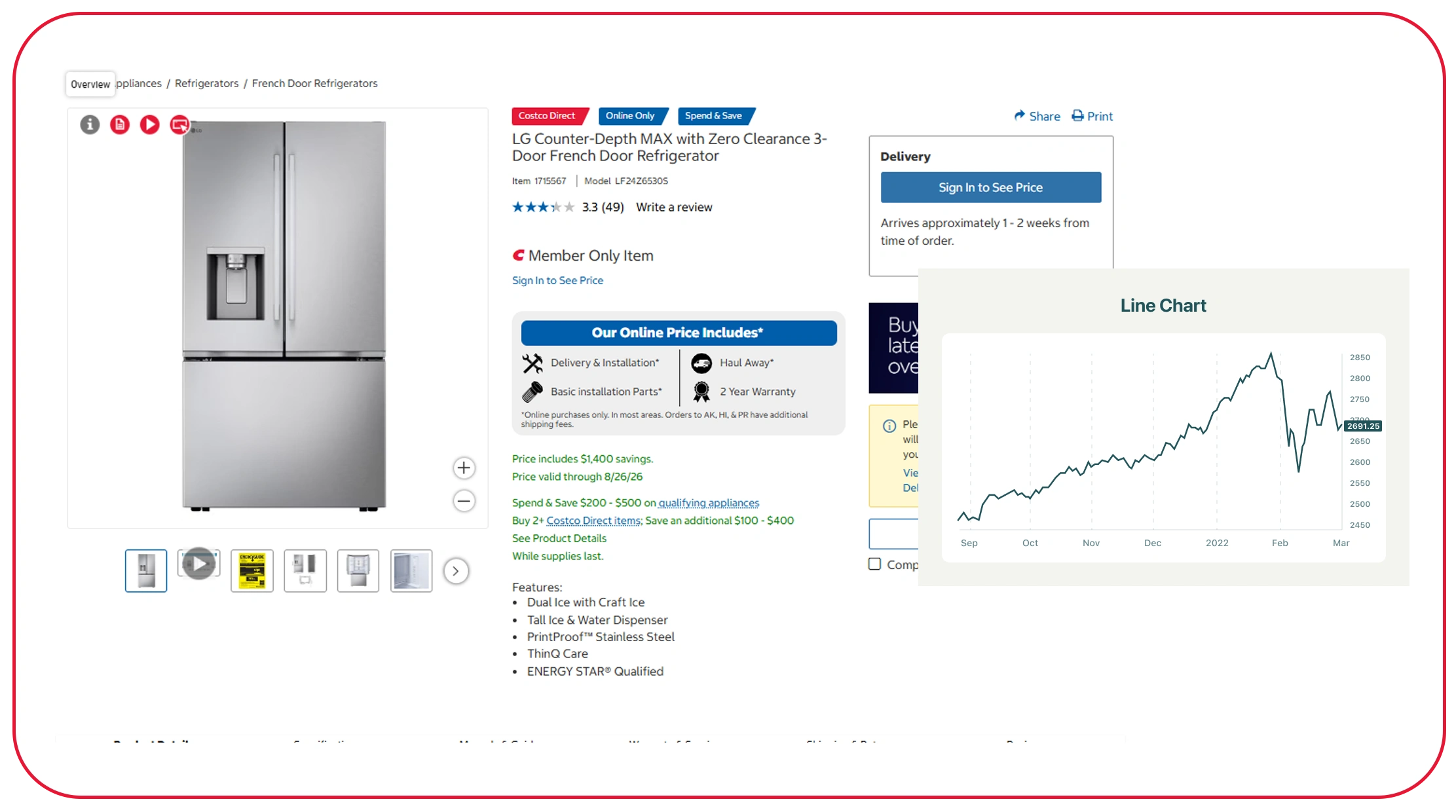 real-time Costco pricing data API