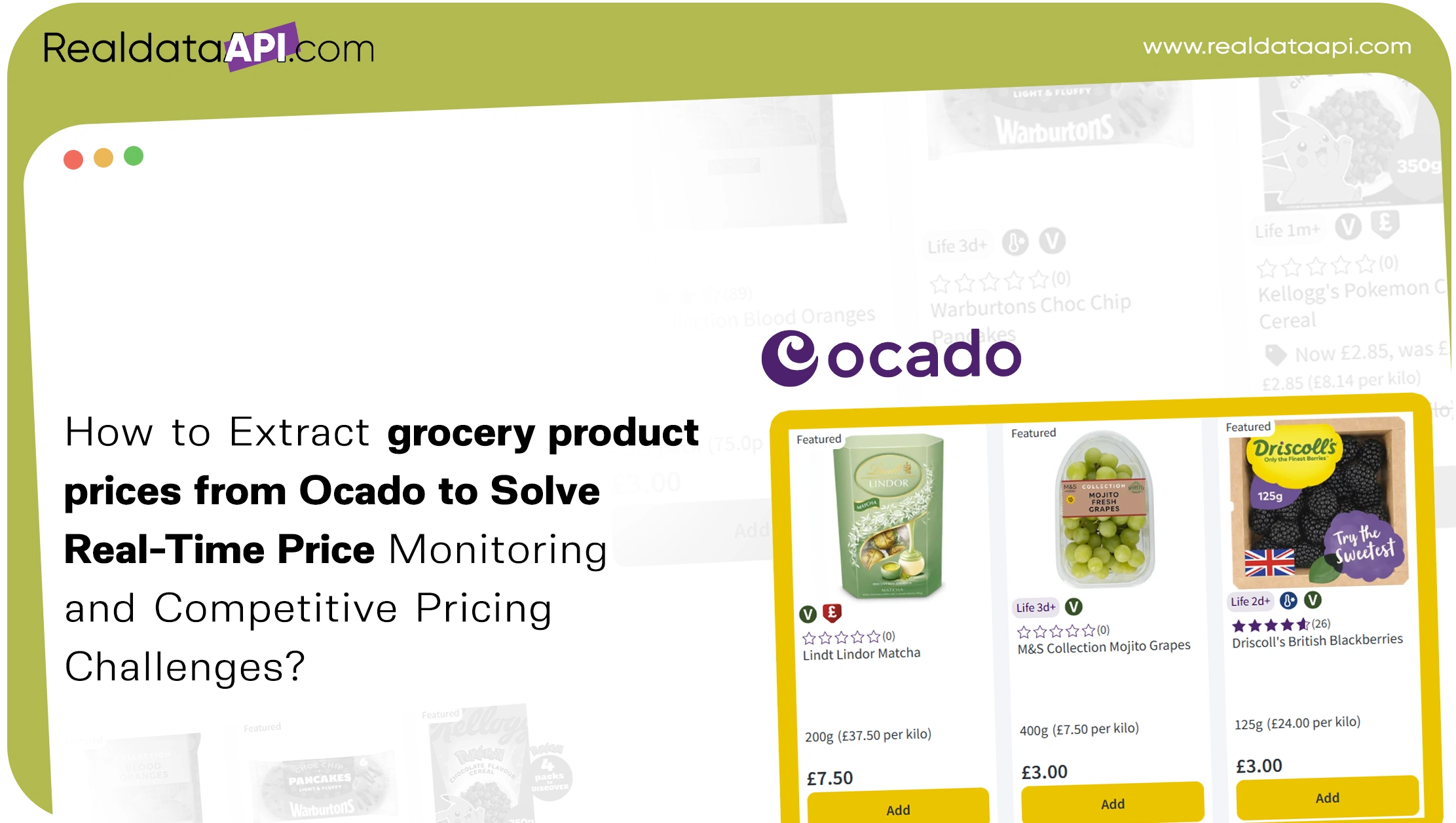 How to Extract grocery product prices from Ocado to Solve Real-Time Price Monitoring and Competitive Pricing Challenges?
