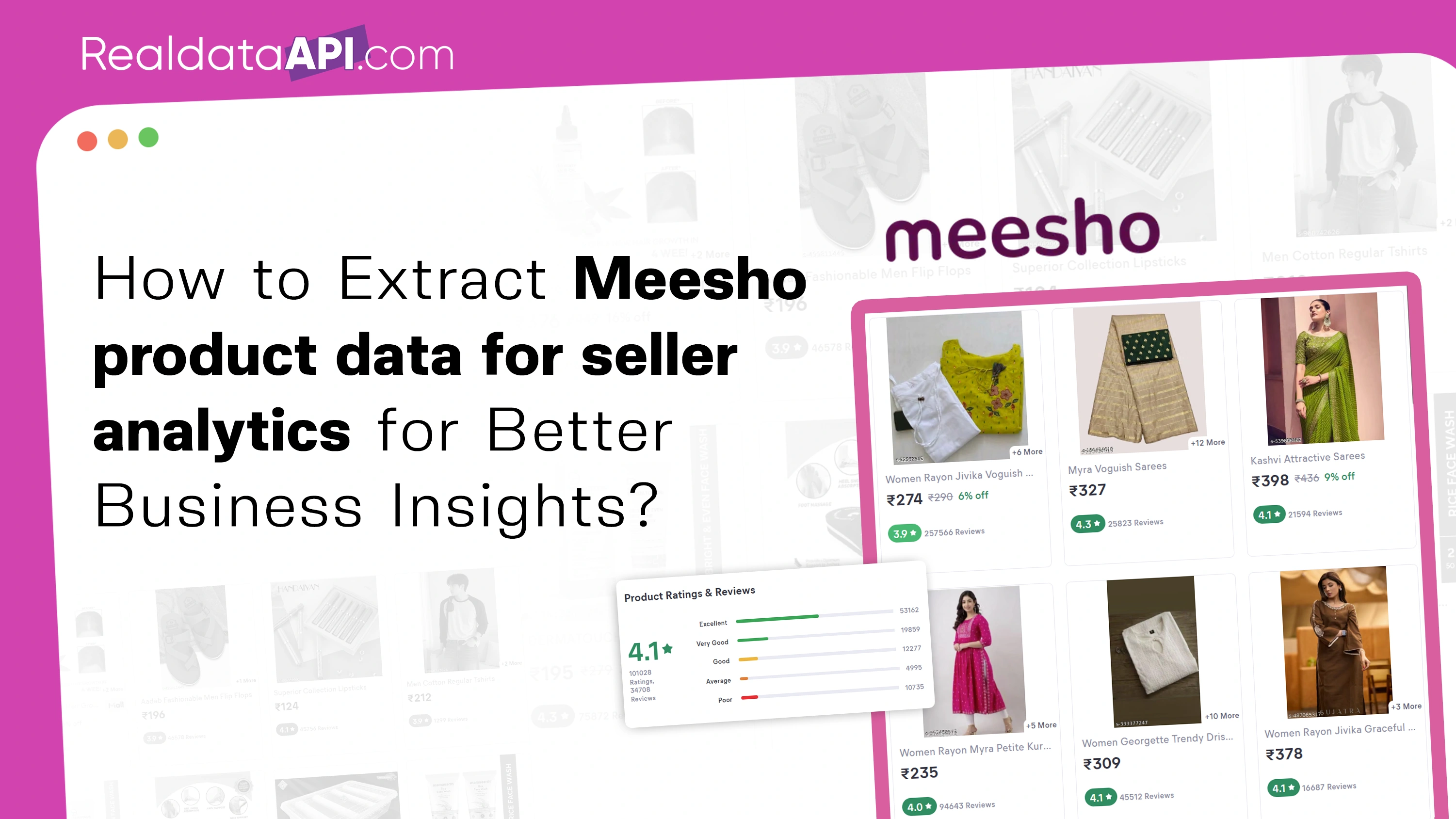 Extract Meesho product data for seller analytics