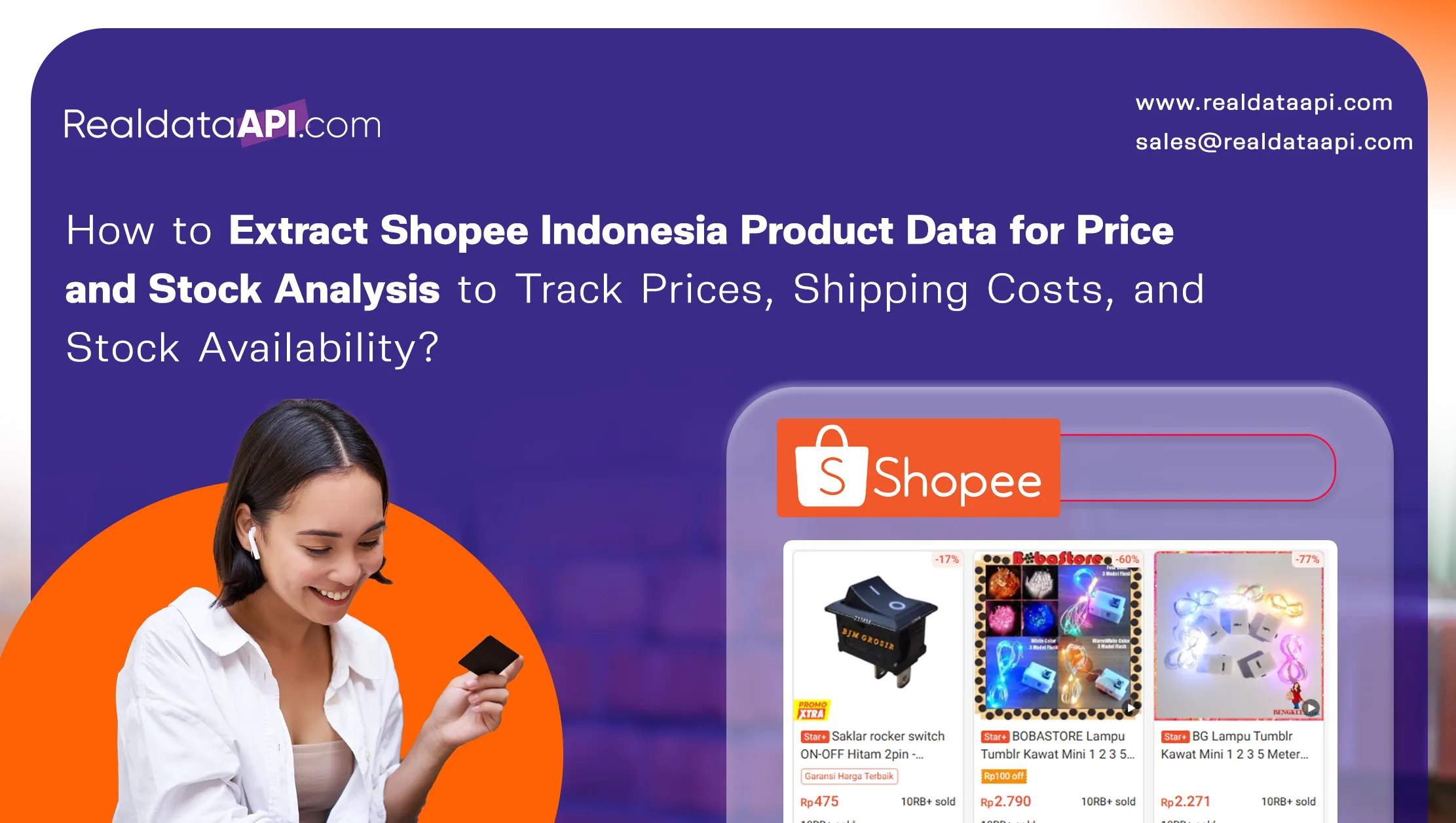 How to Extract Shopee Indonesia Product Data for Price and Stock Analysis to Track Prices, Shipping Costs, and Stock Availability?