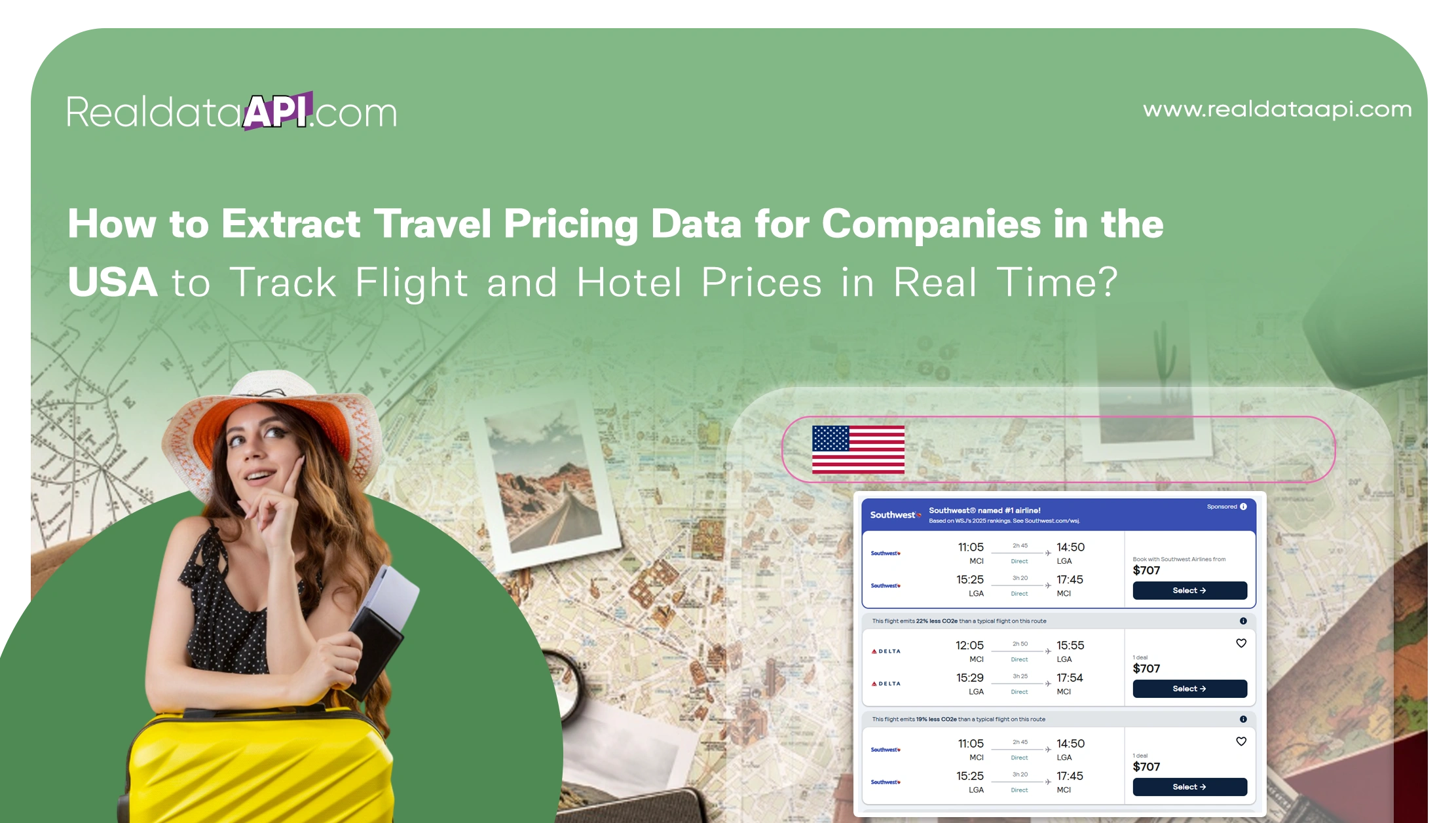 How to Extract Travel Pricing Data for Companies in the USA to Track Flight and Hotel Prices in Real Time?