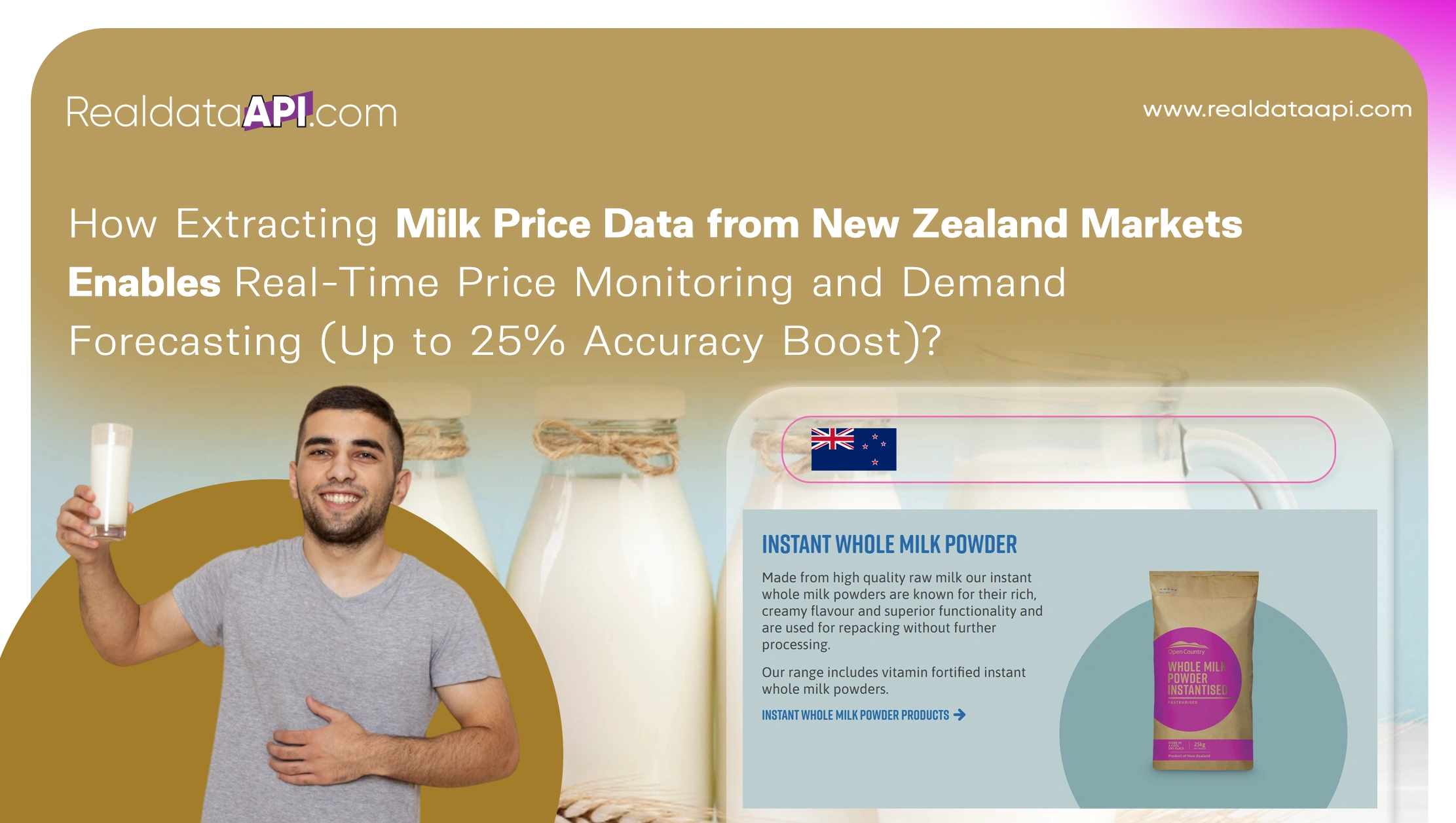 How Extracting Milk Price Data from New Zealand Markets Enables Real-Time Price Monitoring and Demand Forecasting (Up to 25% Accuracy Boost)?