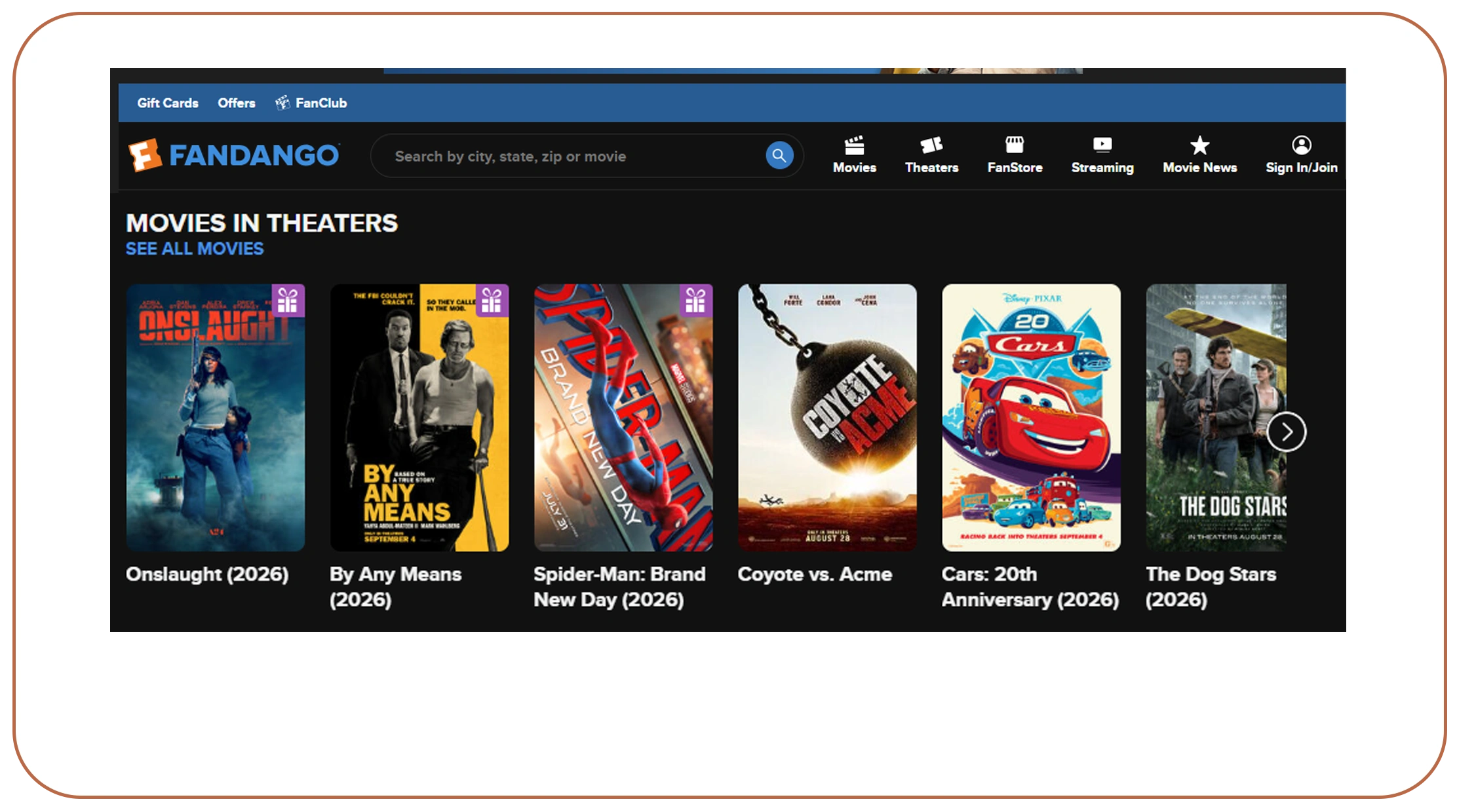 Fandango web scraping for movie data