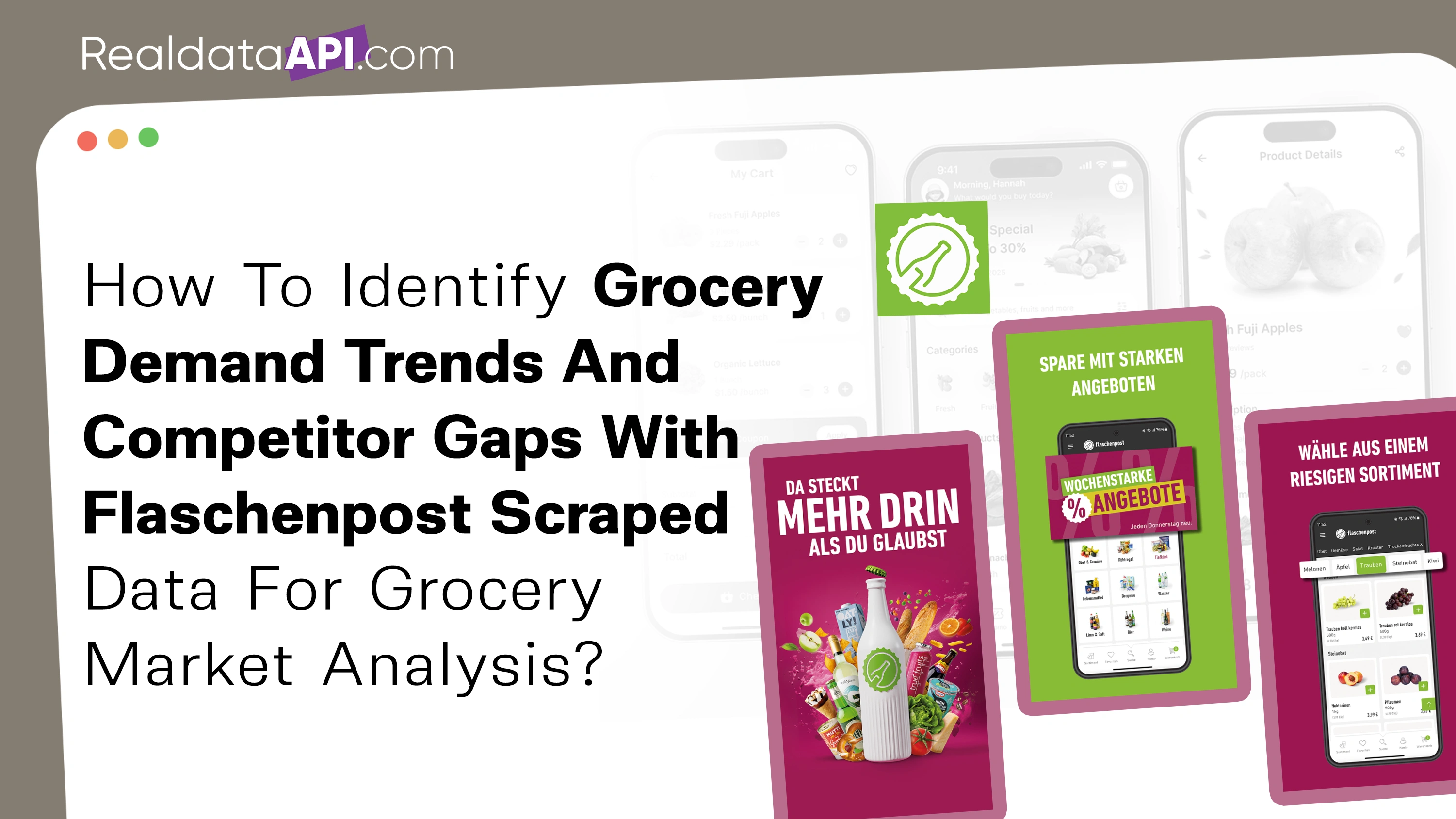 Flaschenpost scraped data for grocery market analysis