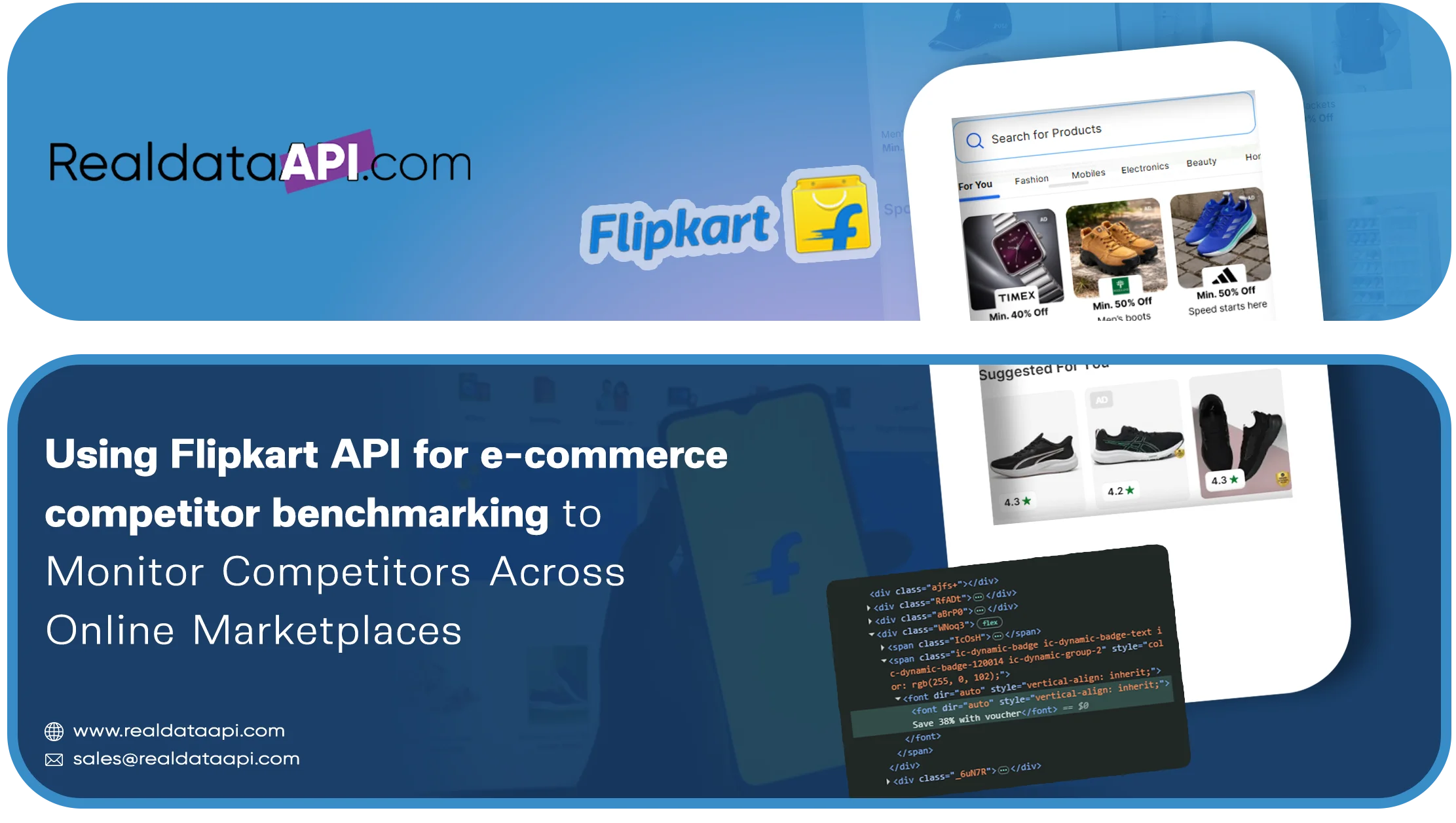 Flipkart API for e-commerce competitor benchmarking