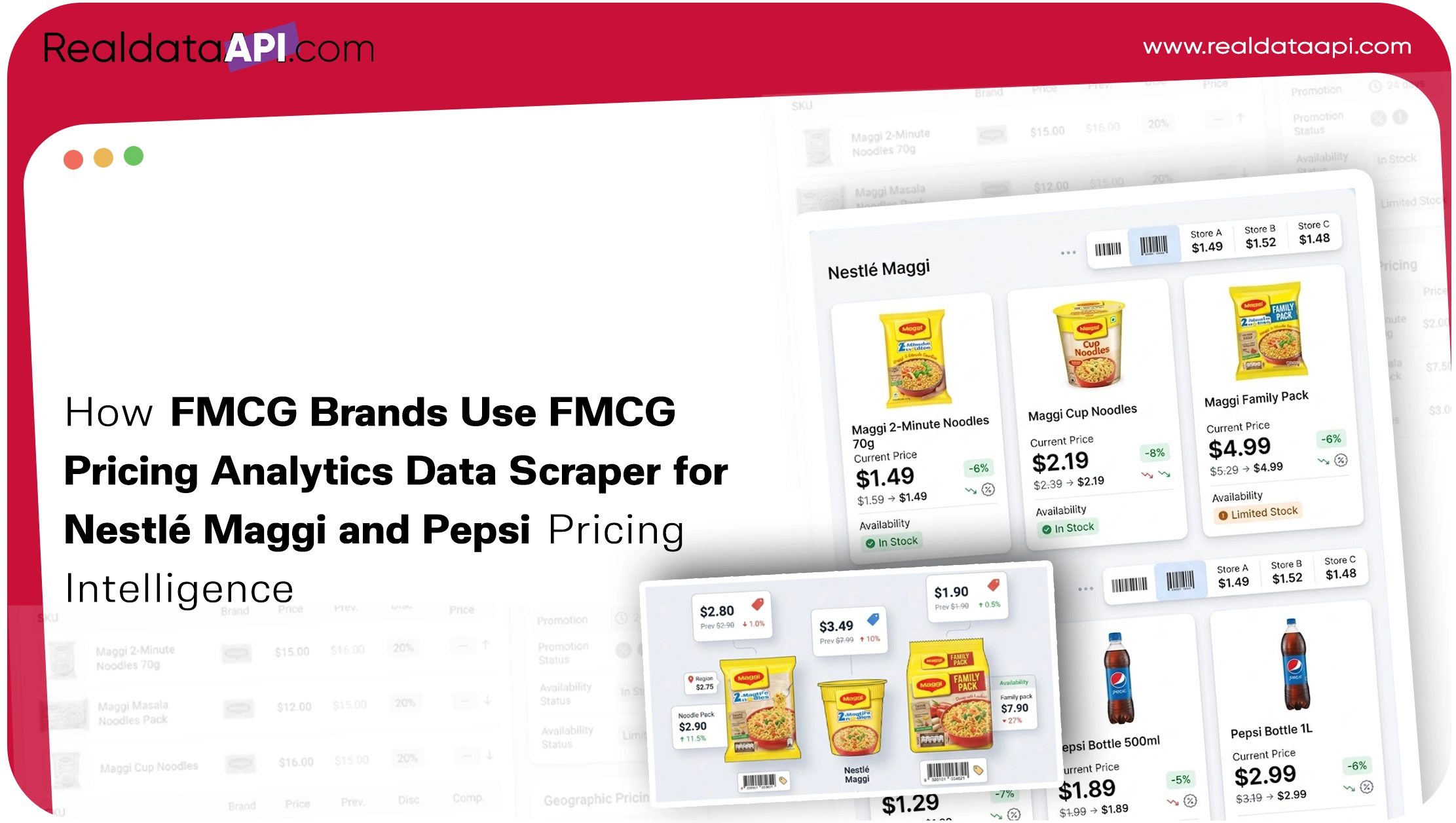 How FMCG Brands Use FMCG Pricing Analytics Data Scraper for Nestlé Maggi and Pepsi Pricing Intelligence
