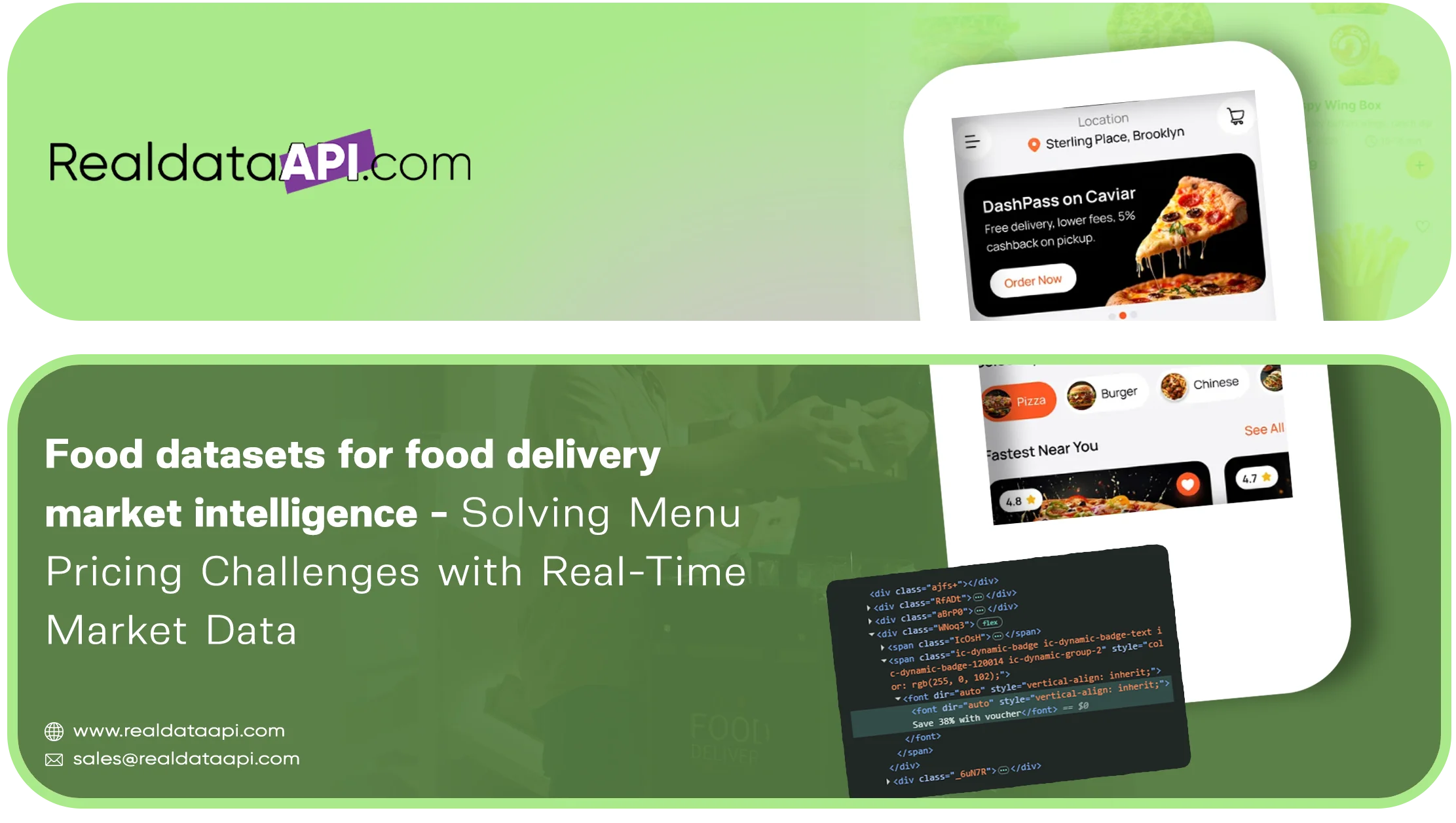 Food datasets for food delivery market intelligence