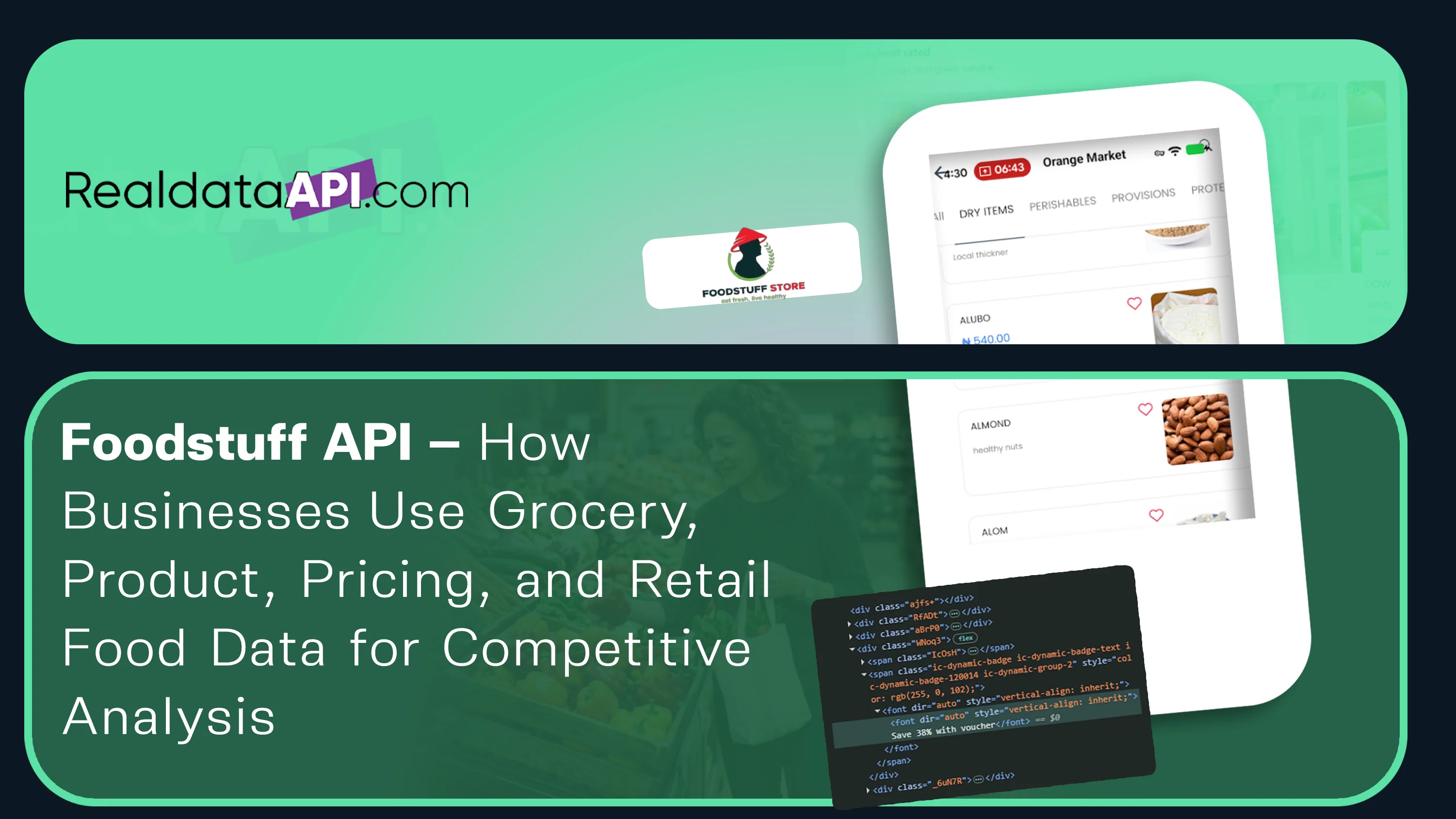 Foodstuff API for Grocery, Pricing & Retail Food Data