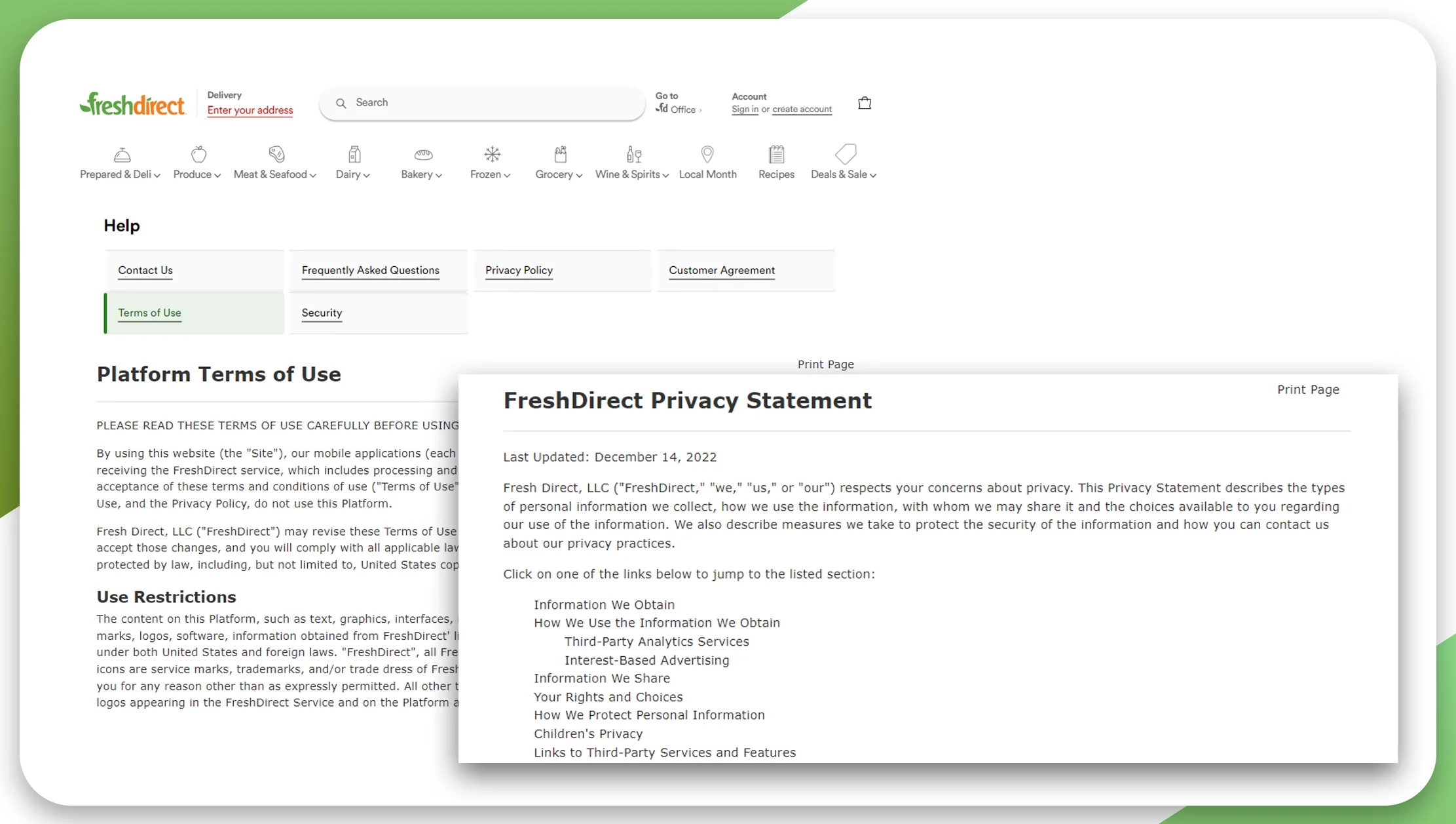 FreshDirect Grocery Delivery Data Scraping Benefit Your Business