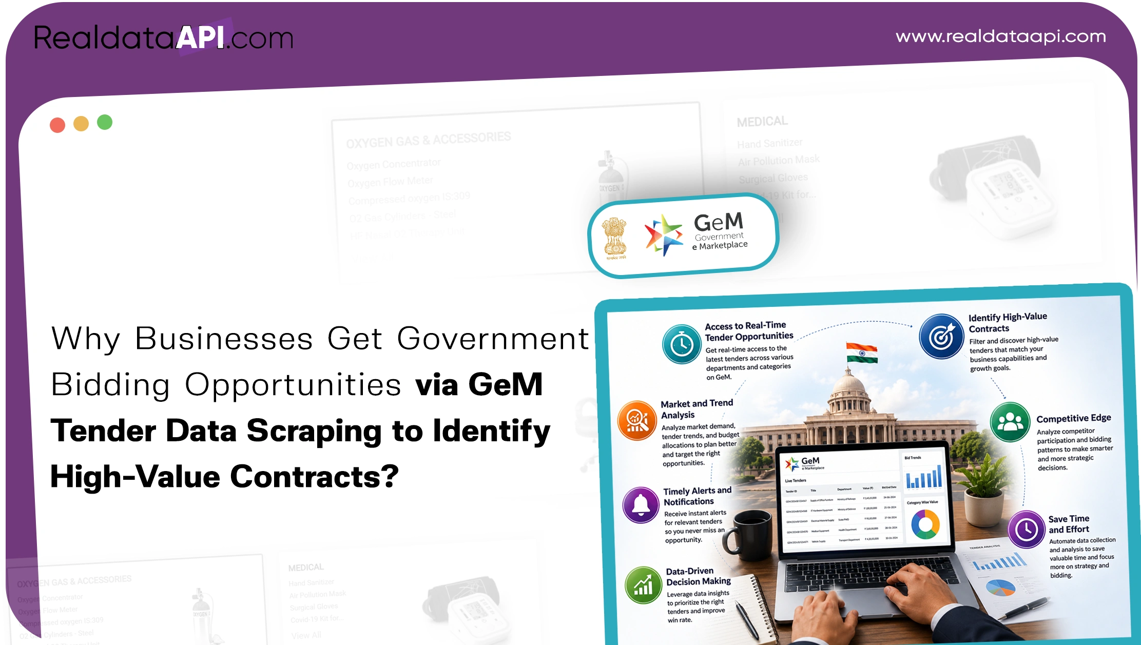 Why Businesses Get Government Bidding Opportunities via GeM Tender Data Scraping to Identify High-Value Contracts 