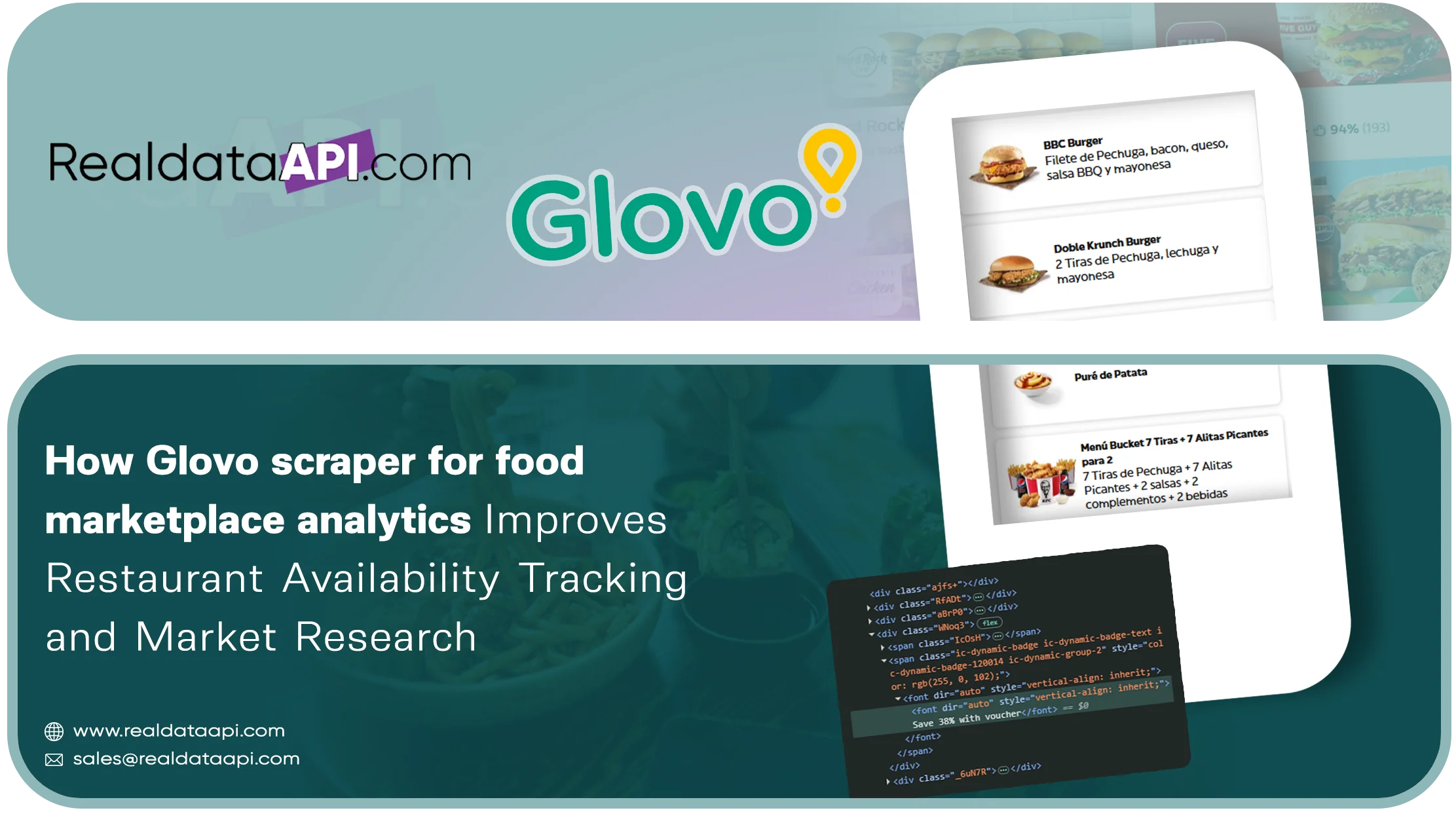 Glovo scraper for food marketplace analytics