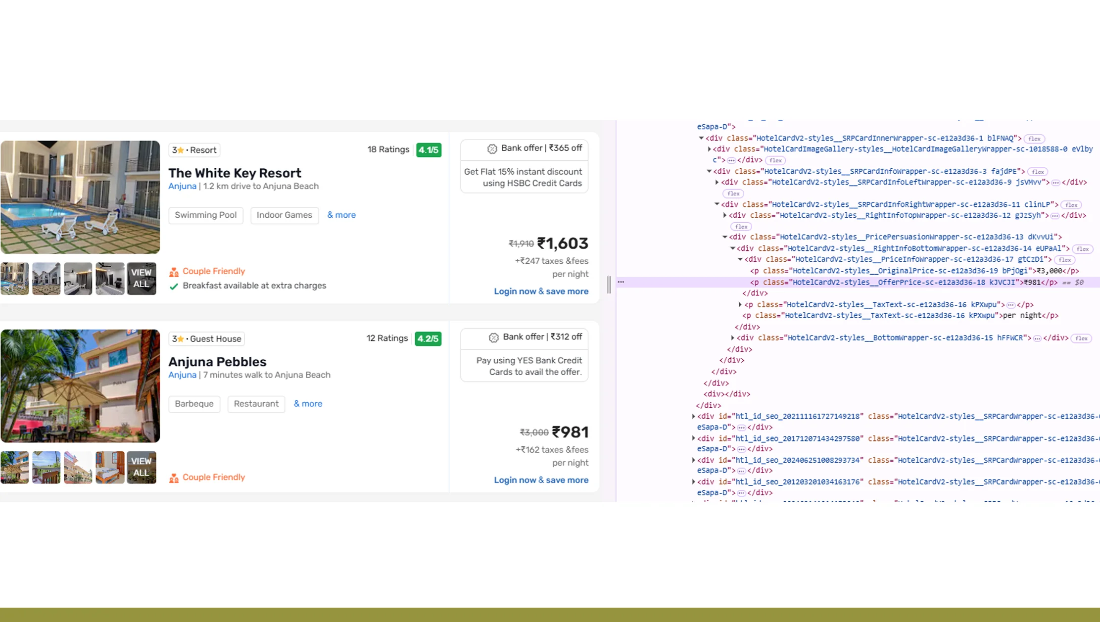 Goibibo Flight Price Extractor