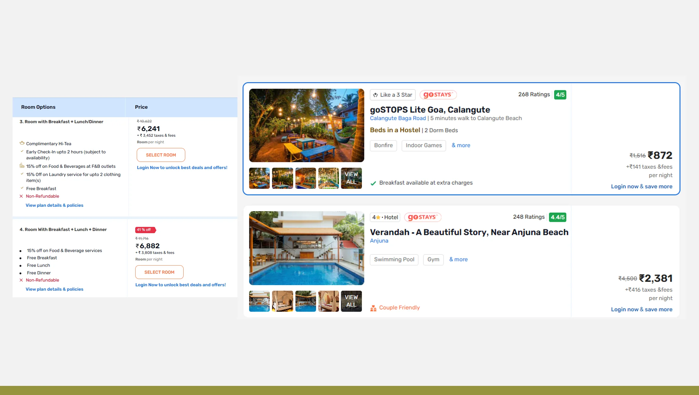 Scrape Goibibo Hotel Listings