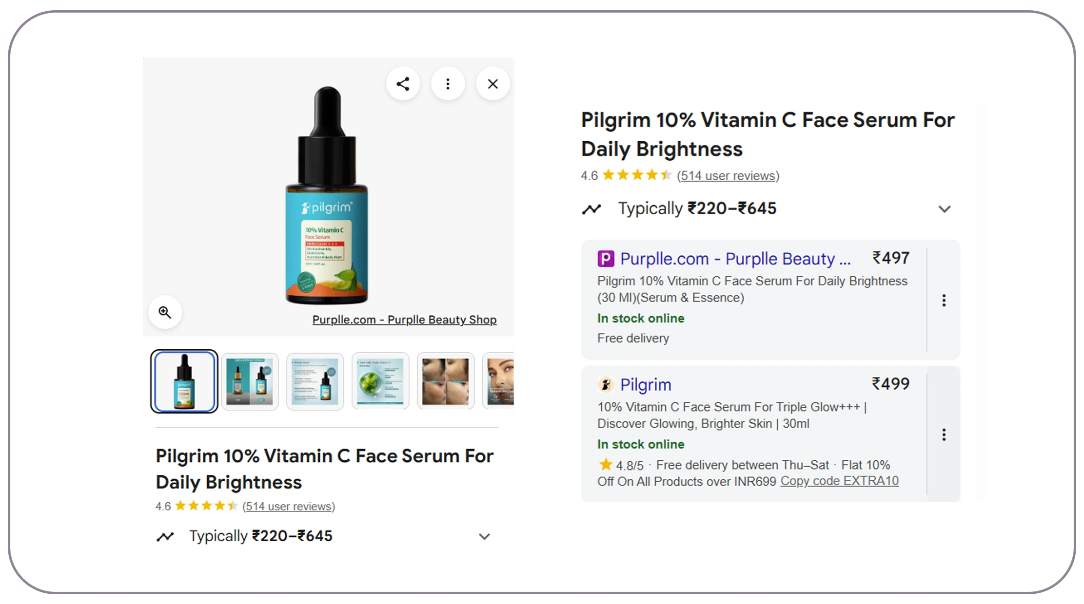 Real-time web data scraper for Google Shopping Products