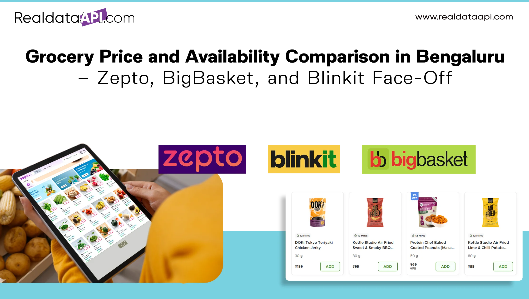 Grocery Price and Availability Comparison in Bengaluru – Zepto, BigBasket, and
Blinkit Face-Off