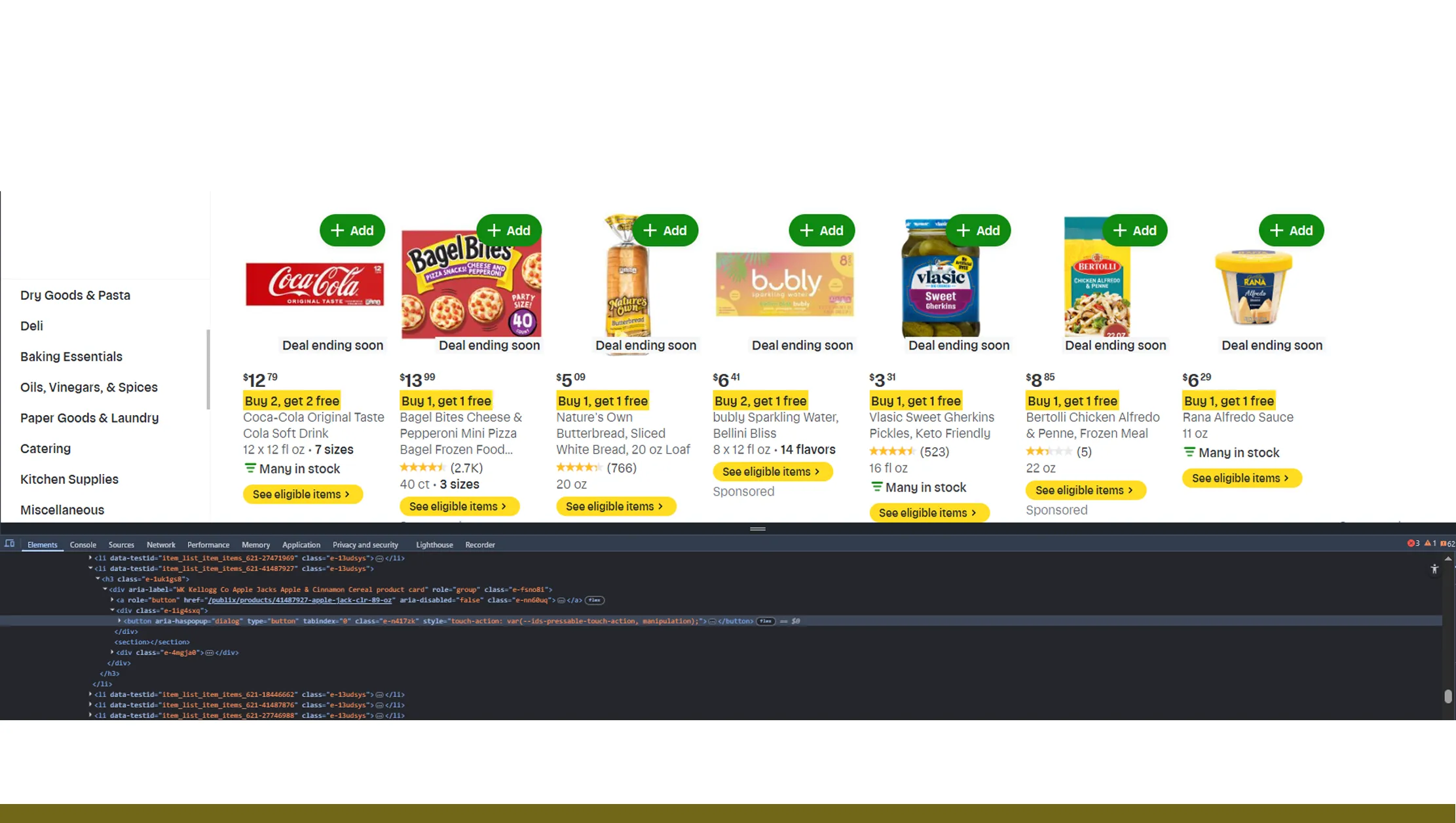 Types of Grocery Data Collected for Price Comparison
