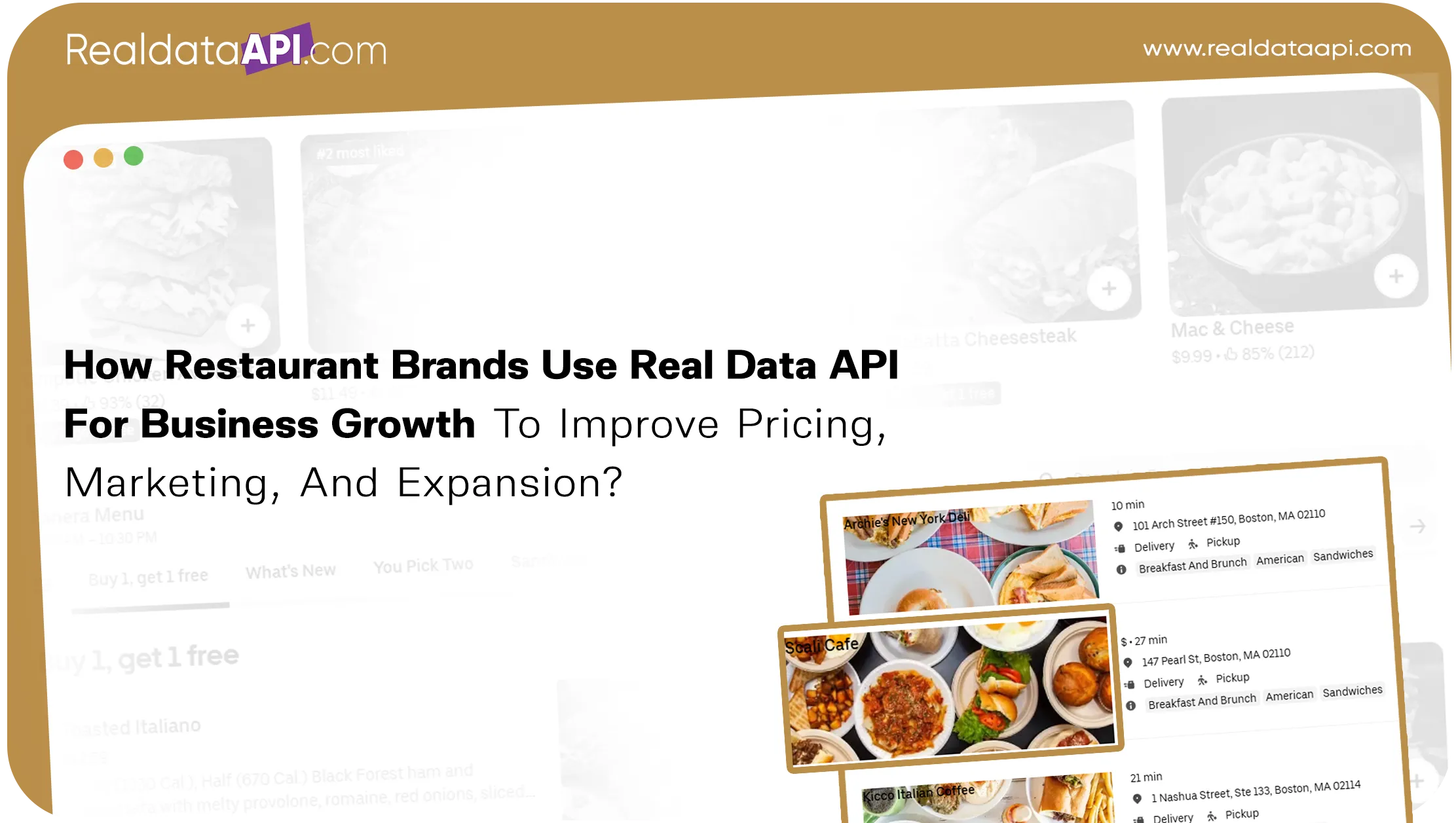How Restaurant Brands Use Real Data API For Business Growth To Improve Pricing, Marketing, And Expansion? 