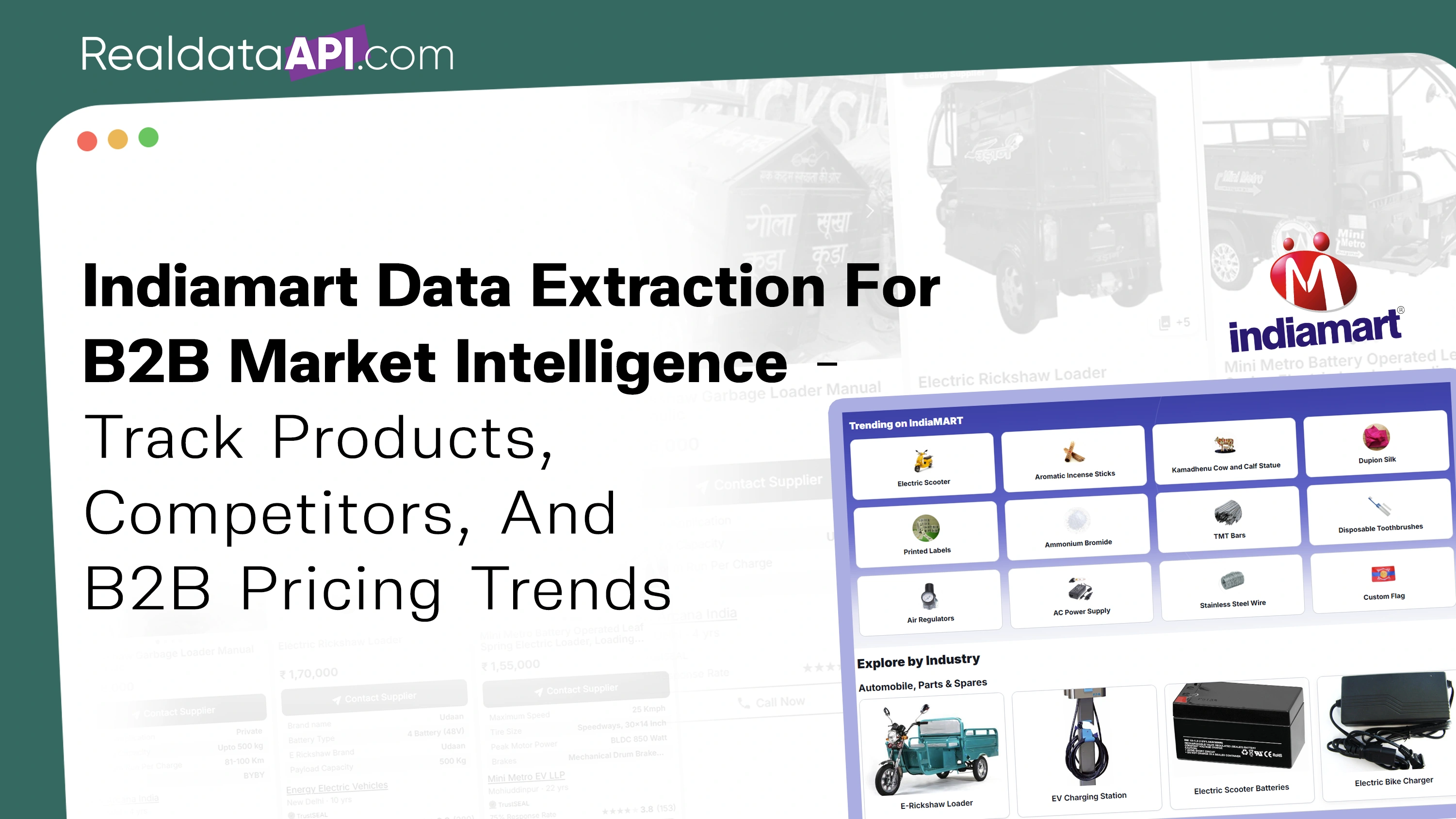 IndiaMART data extraction for B2B market intelligence