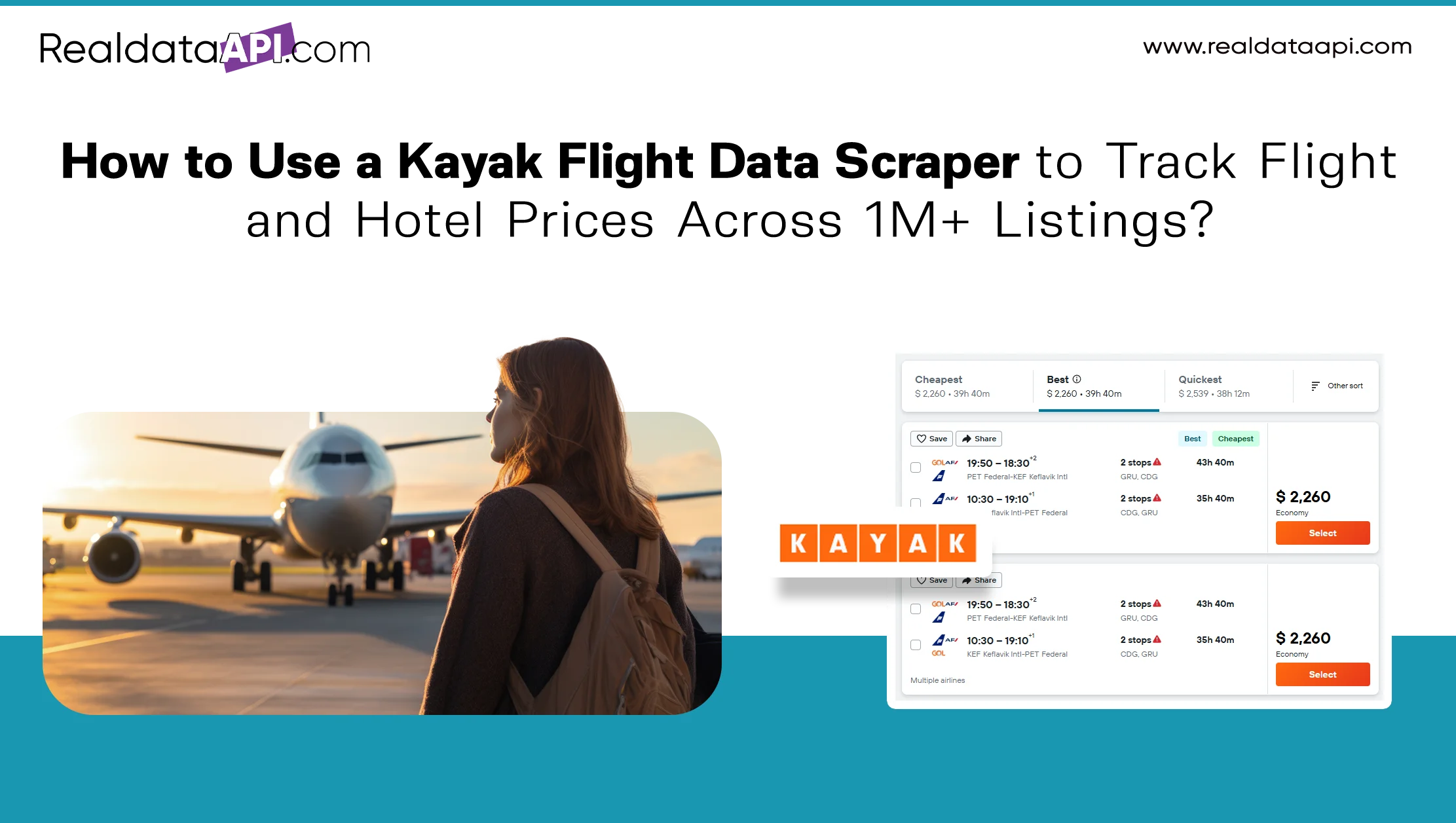How to Use a Kayak Flight Data Scraper to Track Flight and Hotel Prices Across 1M+ Listings?