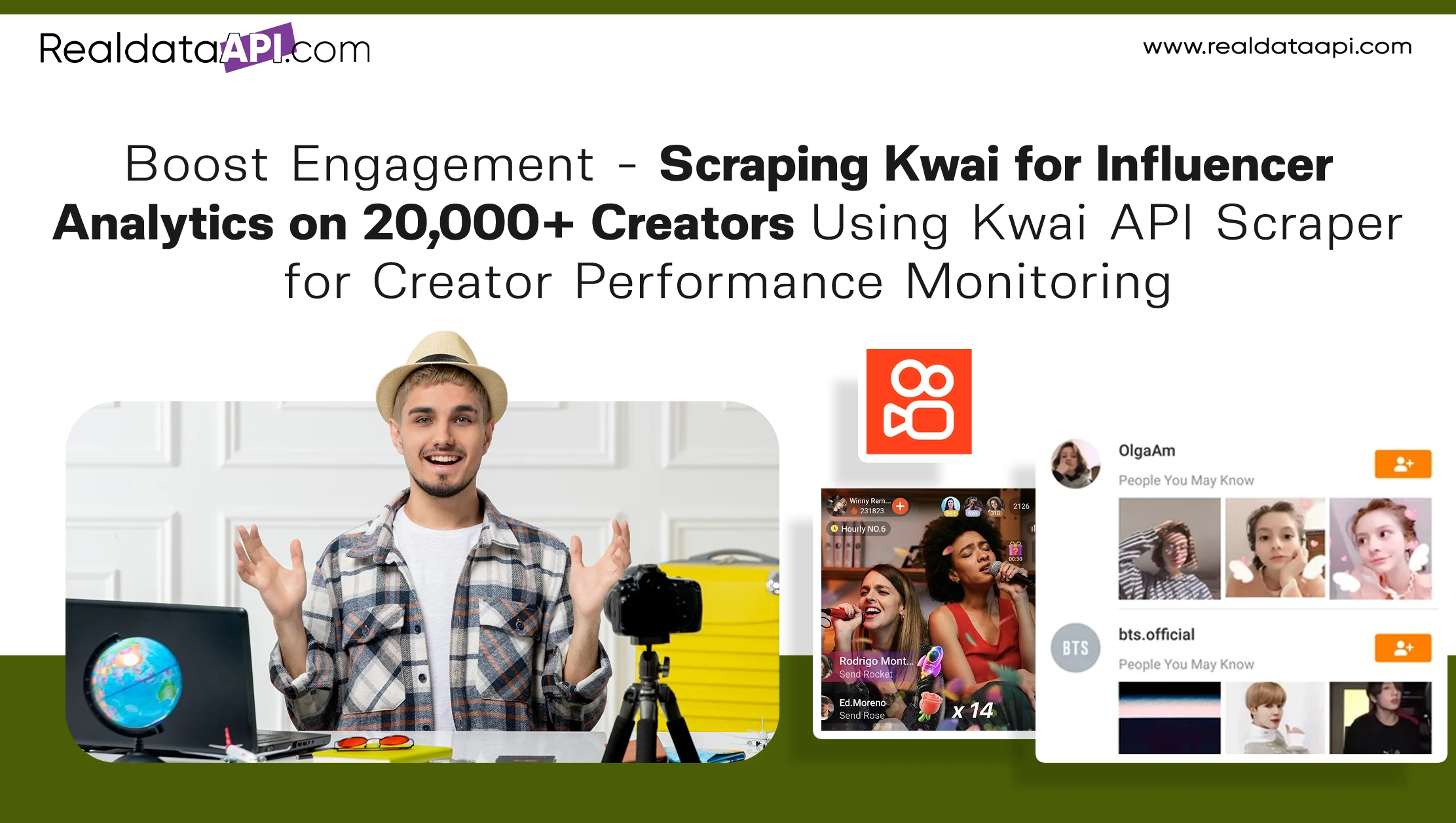 Boost Engagement - Scraping Kwai for Influencer Analytics on 20,000+ Creators Using Kwai API Scraper for Creator Performance Monitoring