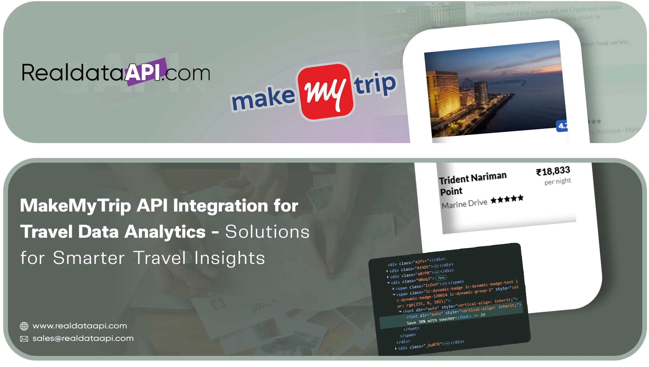MakeMyTrip API integration for travel data analytics