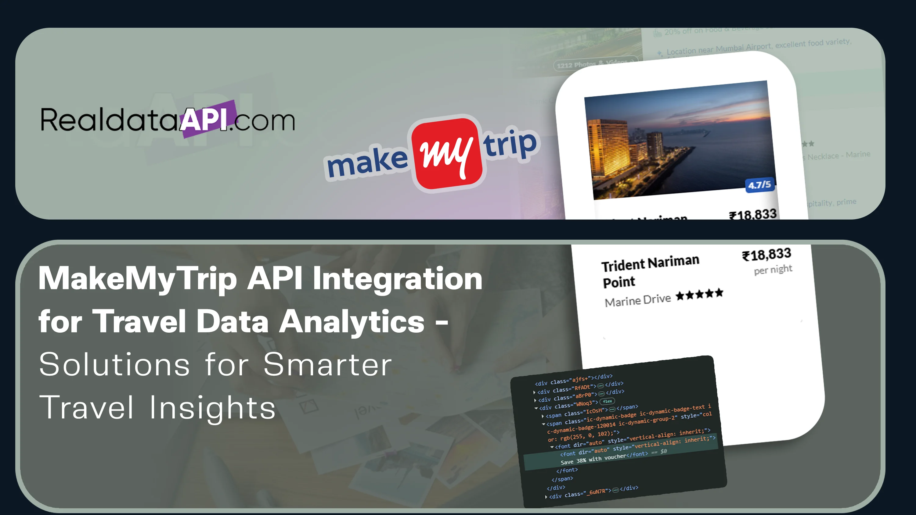 MakeMyTrip API integration for travel data analytics