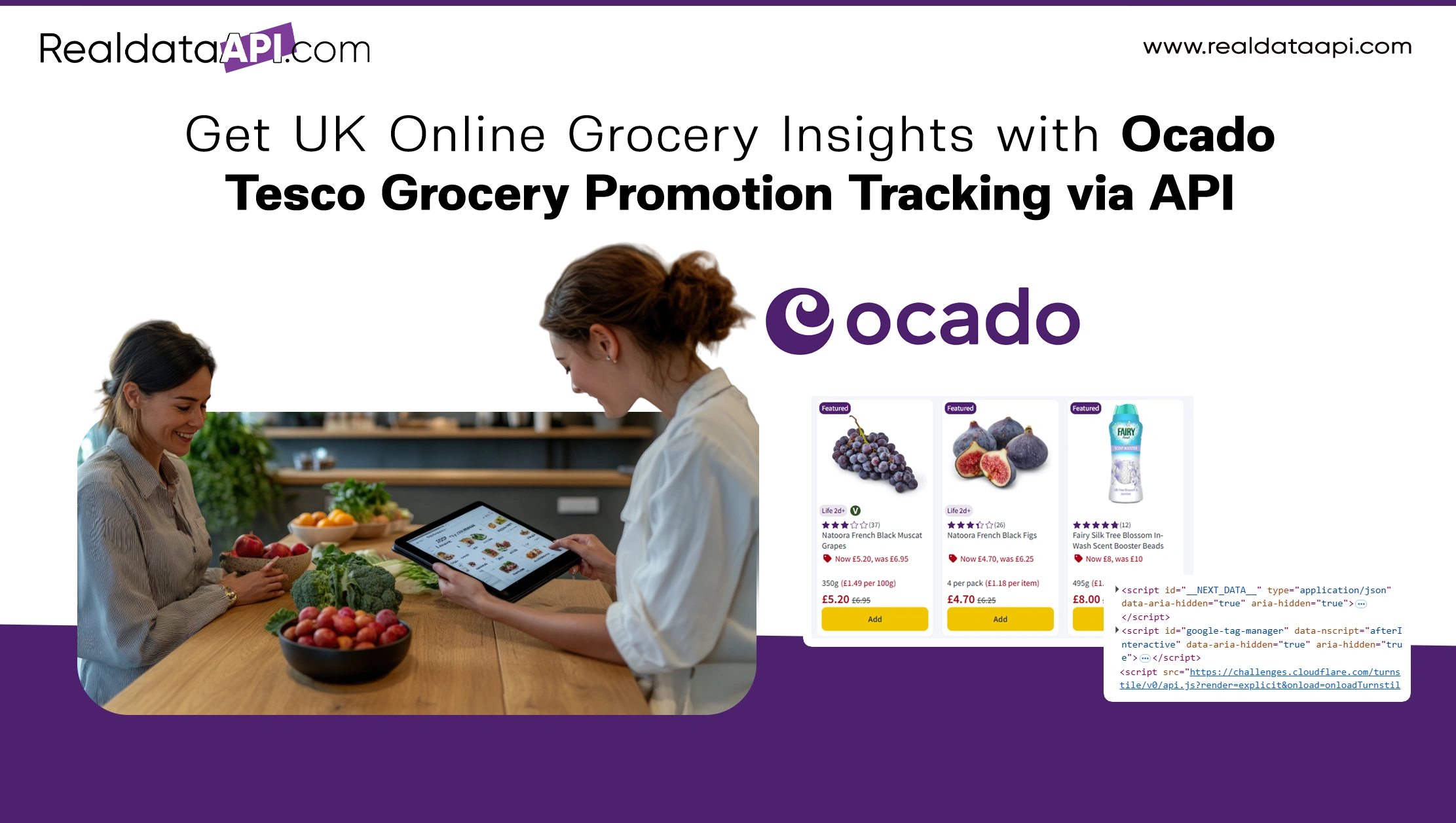 Get UK Online Grocery Insights with Ocado Tesco Grocery Promotion Tracking via API