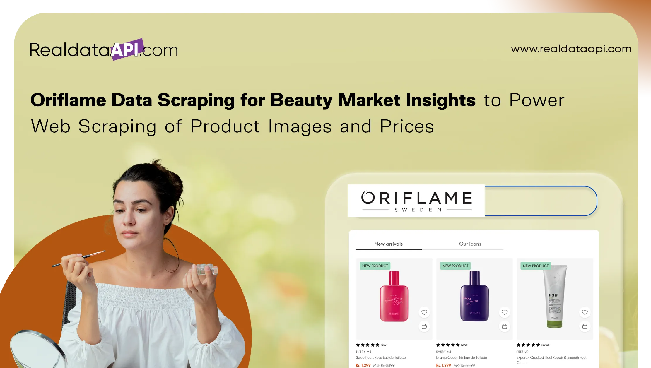 Oriflame Data Scraping for Beauty Market Insights to Power Web Scraping of Product Images and Prices