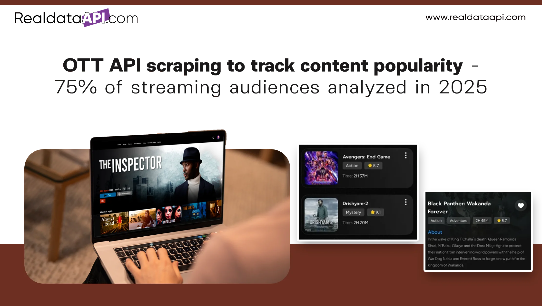 OTT API scraping to track content popularity - 75% of streaming audiences analyzed in 2025