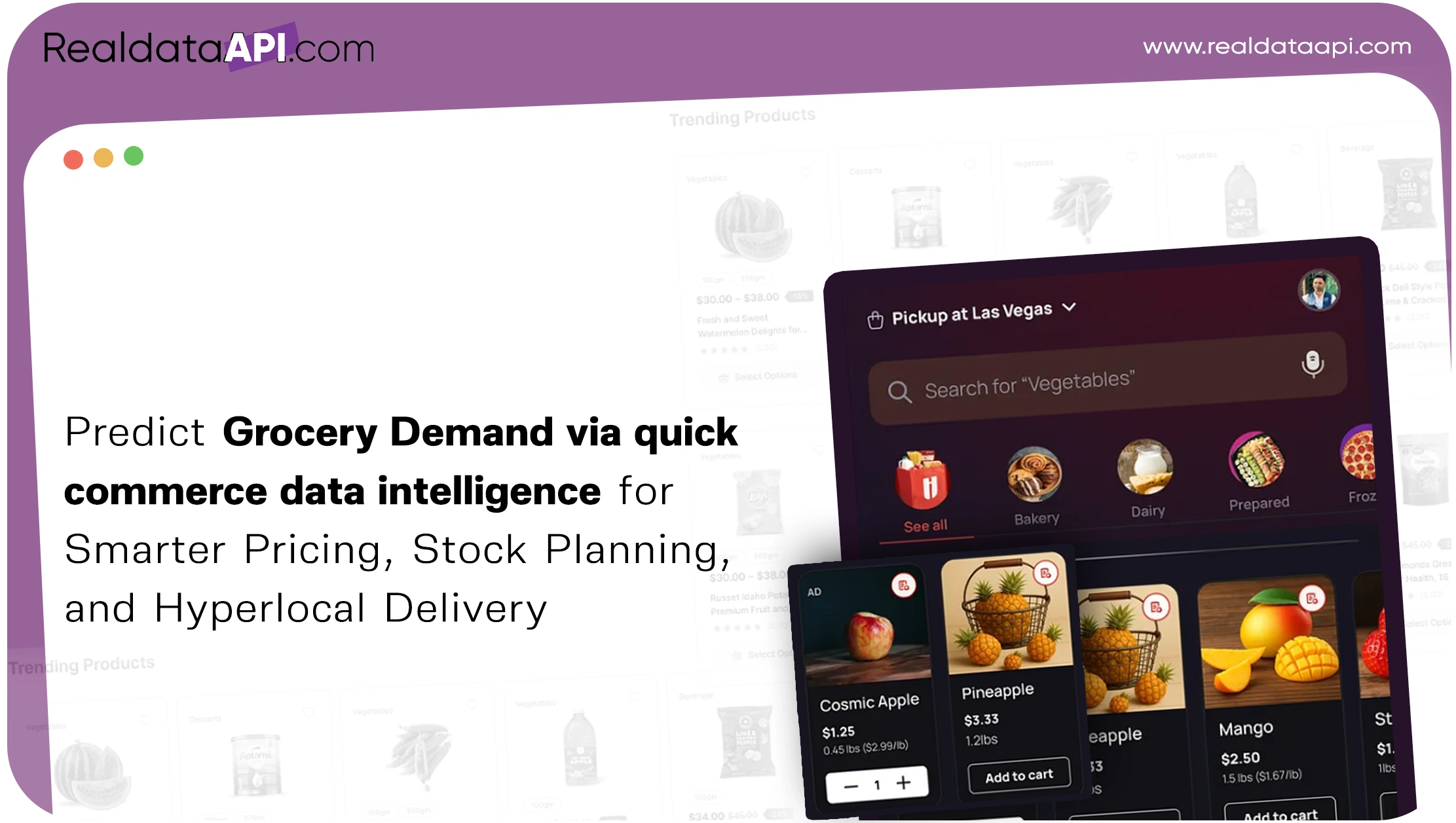 Predict Grocery Demand via quick commerce data intelligence for Smarter Pricing, Stock Planning, and Hyperlocal Delivery