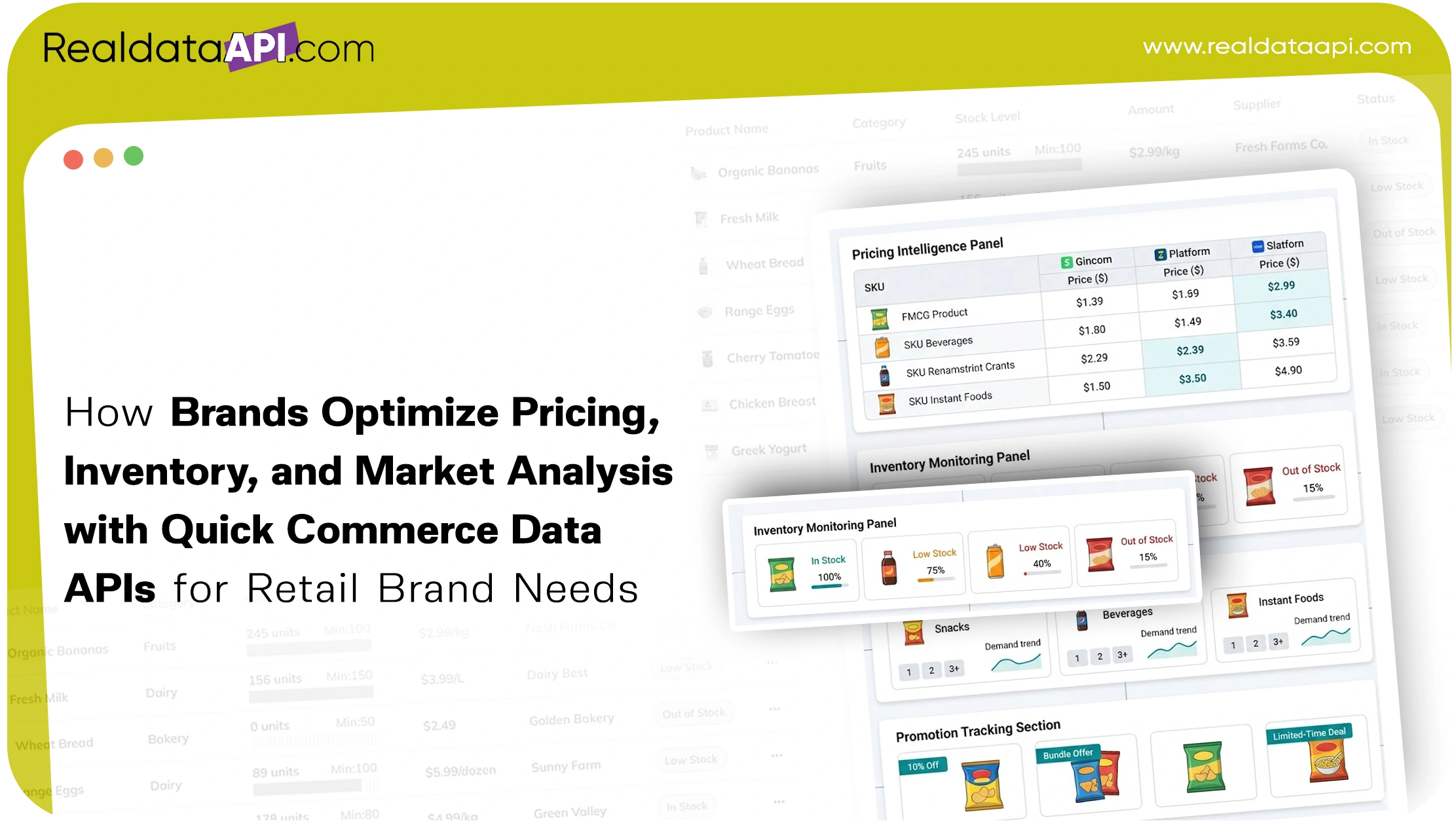 How Brands Optimize Pricing, Inventory, and Market Analysis with Quick Commerce Data APIs for Retail Brand Needs