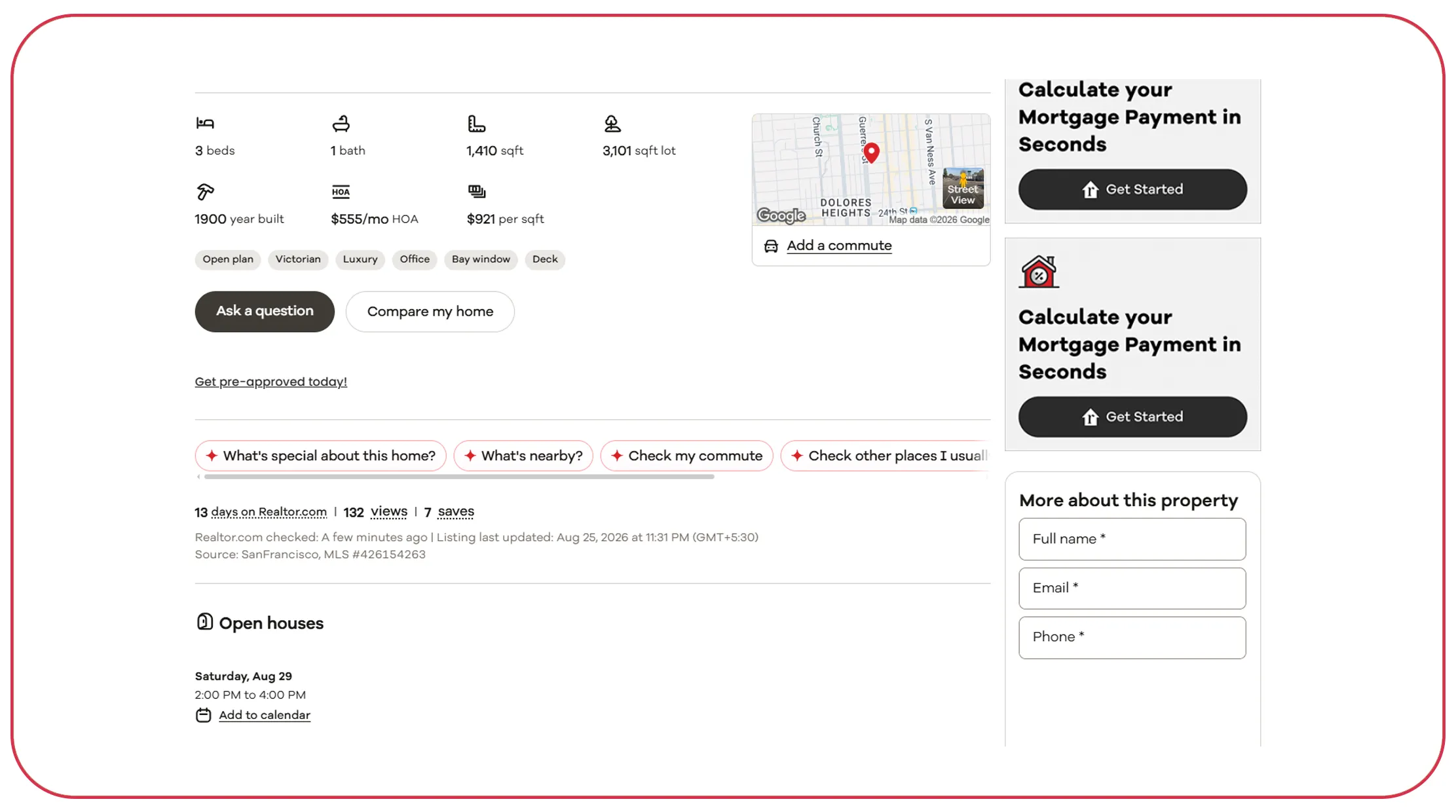 Realtor.com web data scraper for market research