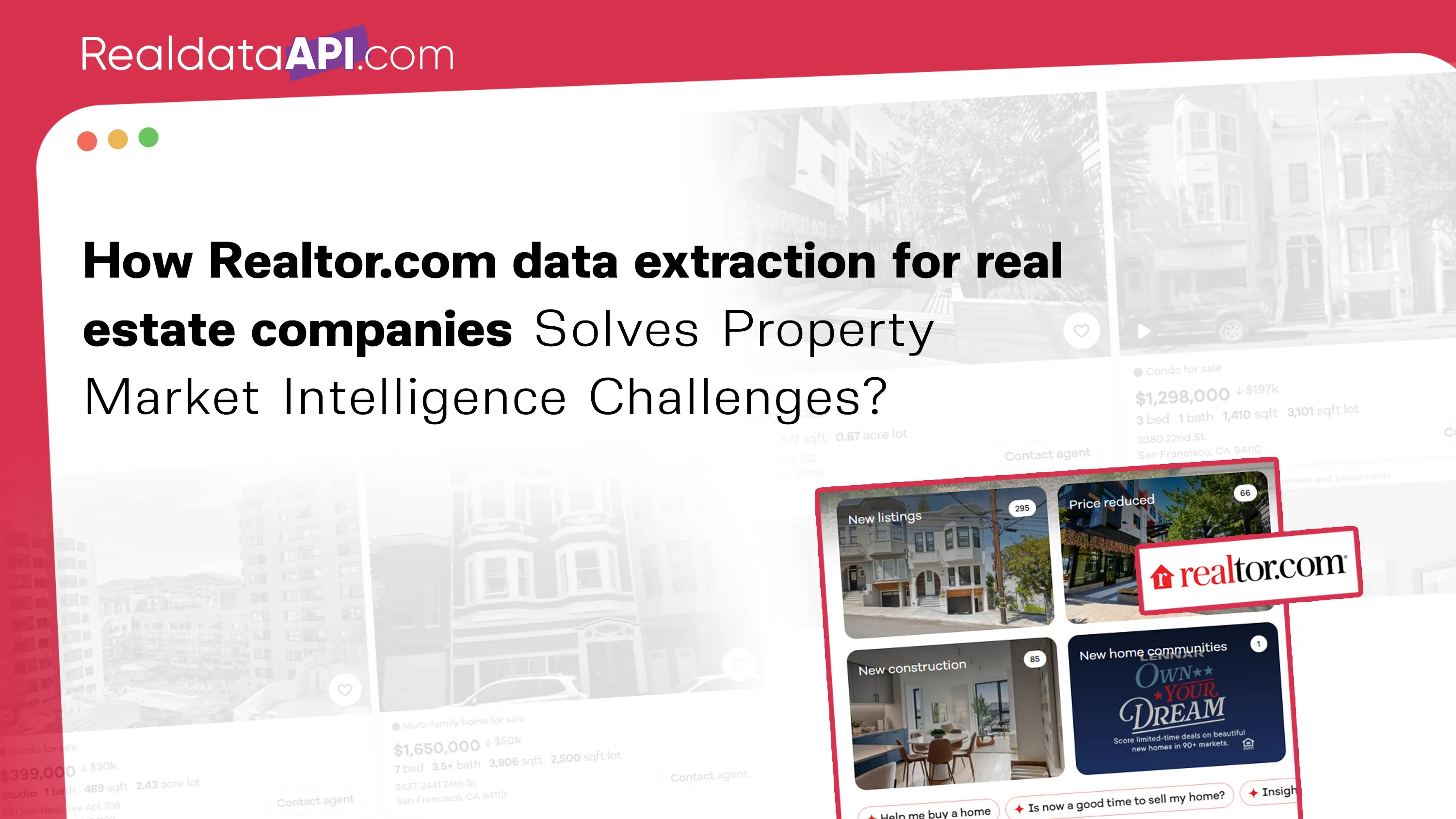 Realtor.com data extraction for real estate companies