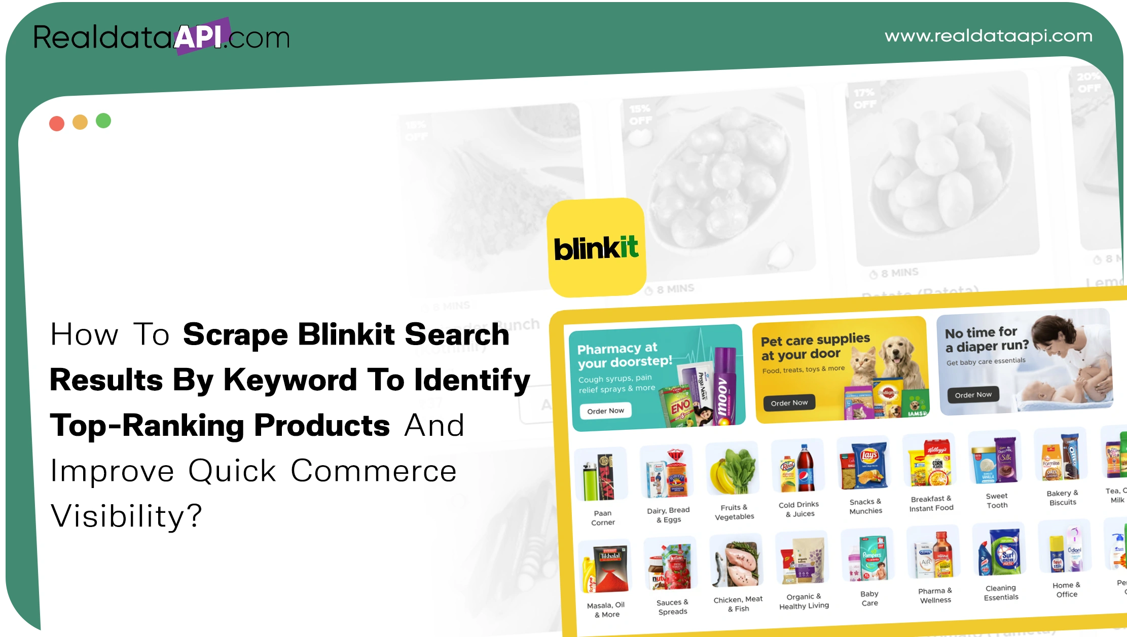 How To Scrape Blinkit Search Results By Keyword To Identify Top-Ranking Products And Improve Quick Commerce Visibility 