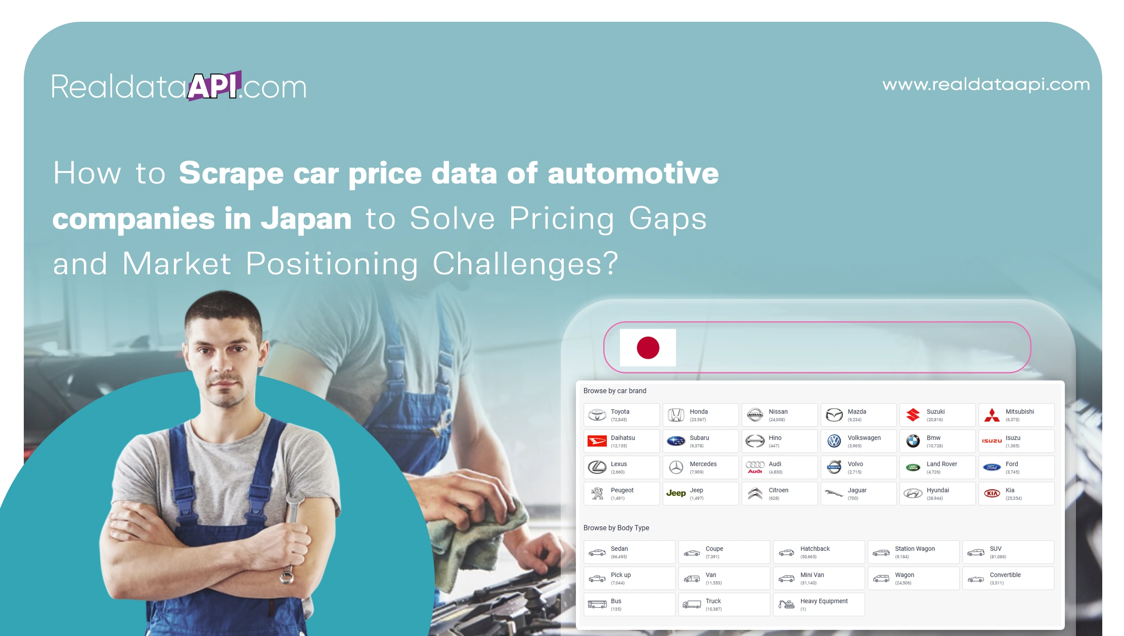 How to Scrape car price data of automotive companies in Japan to Solve Pricing Gaps and Market Positioning Challenges?