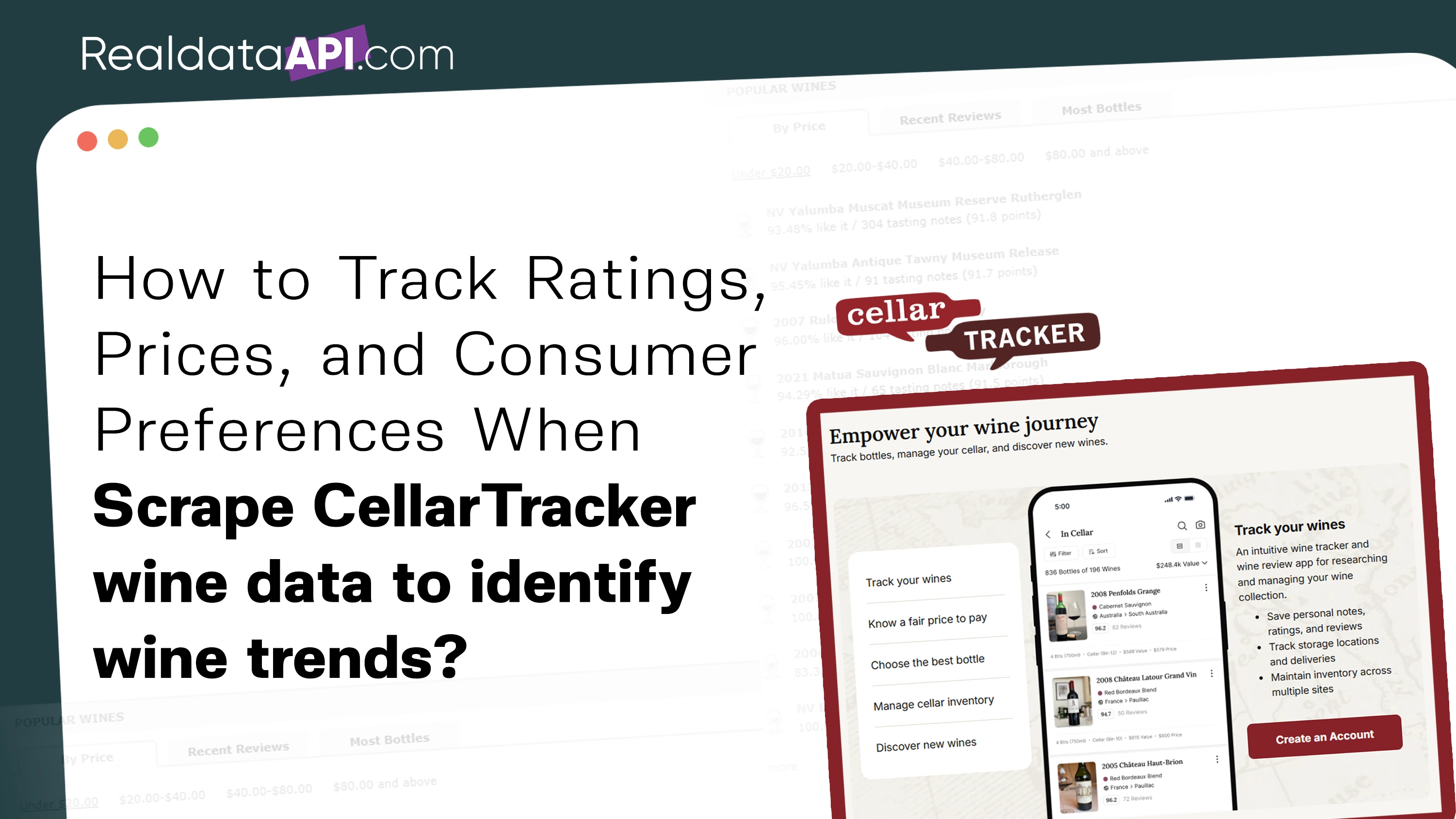 Scrape CellarTracker wine data to identify wine trends