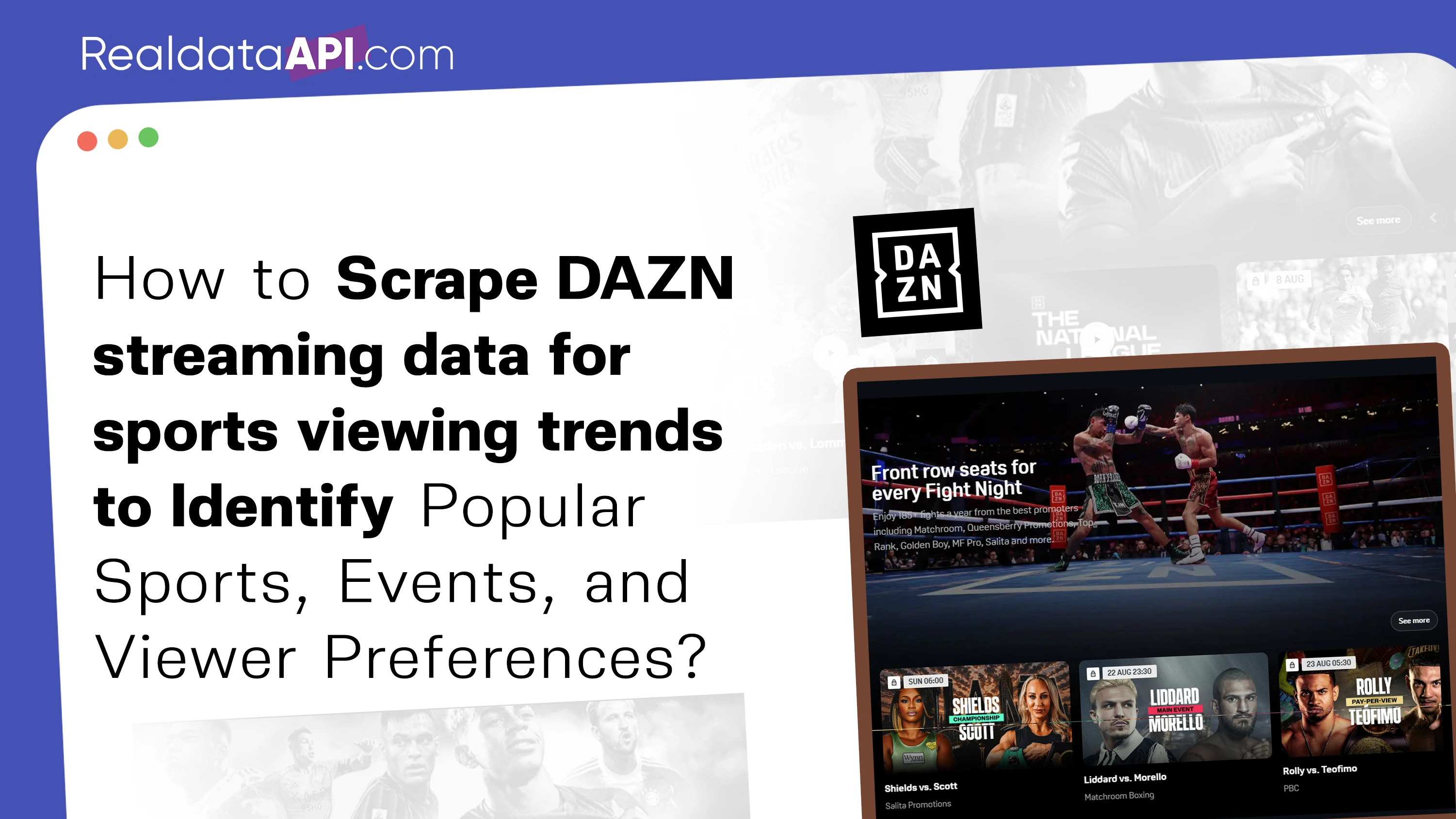 Scrape DAZN streaming data for sports viewing trends
