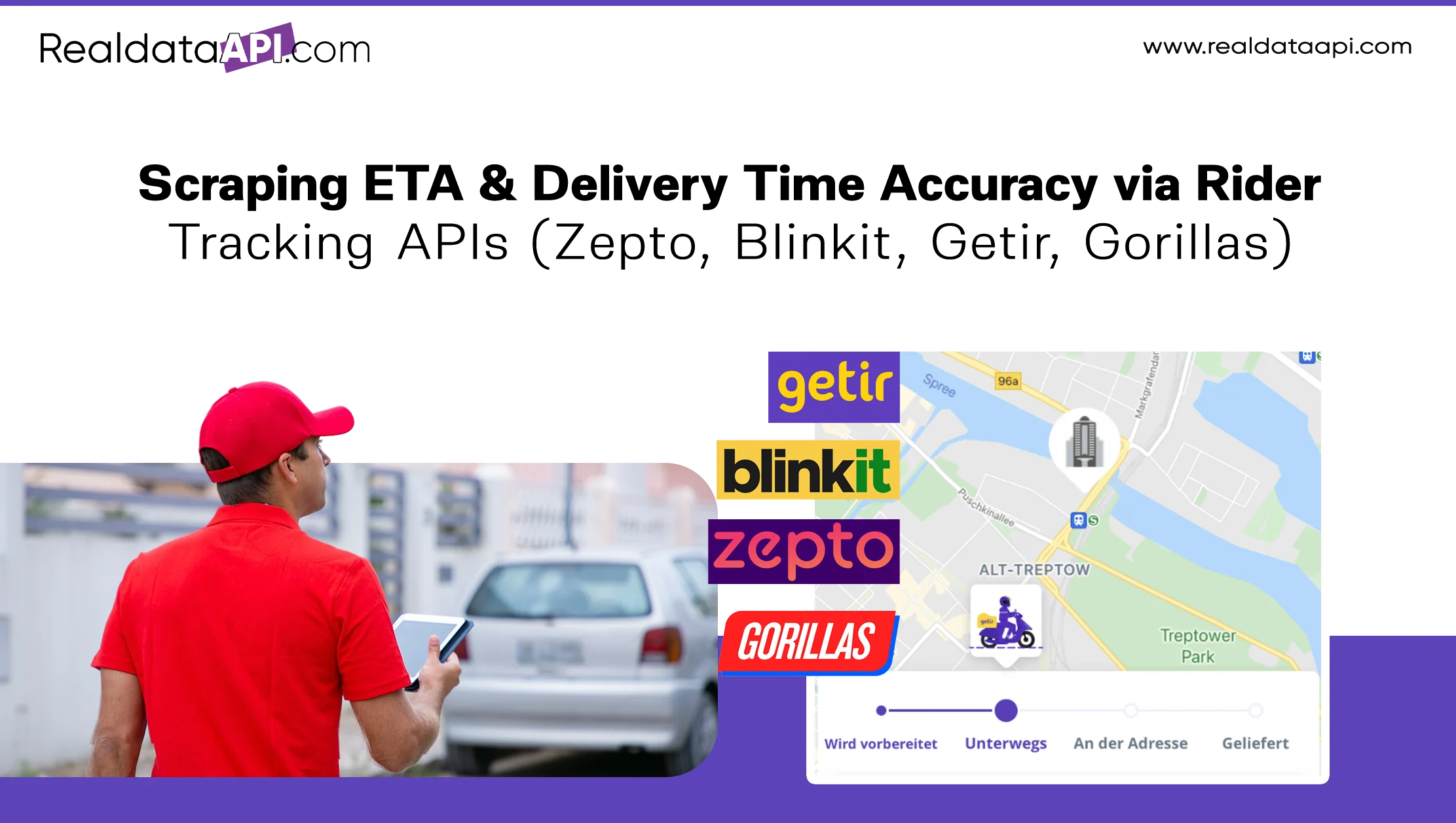 Scraping ETA & Delivery Time Accuracy via Rider Tracking APIs (Zepto, Blinkit,
                        Getir, Gorillas)