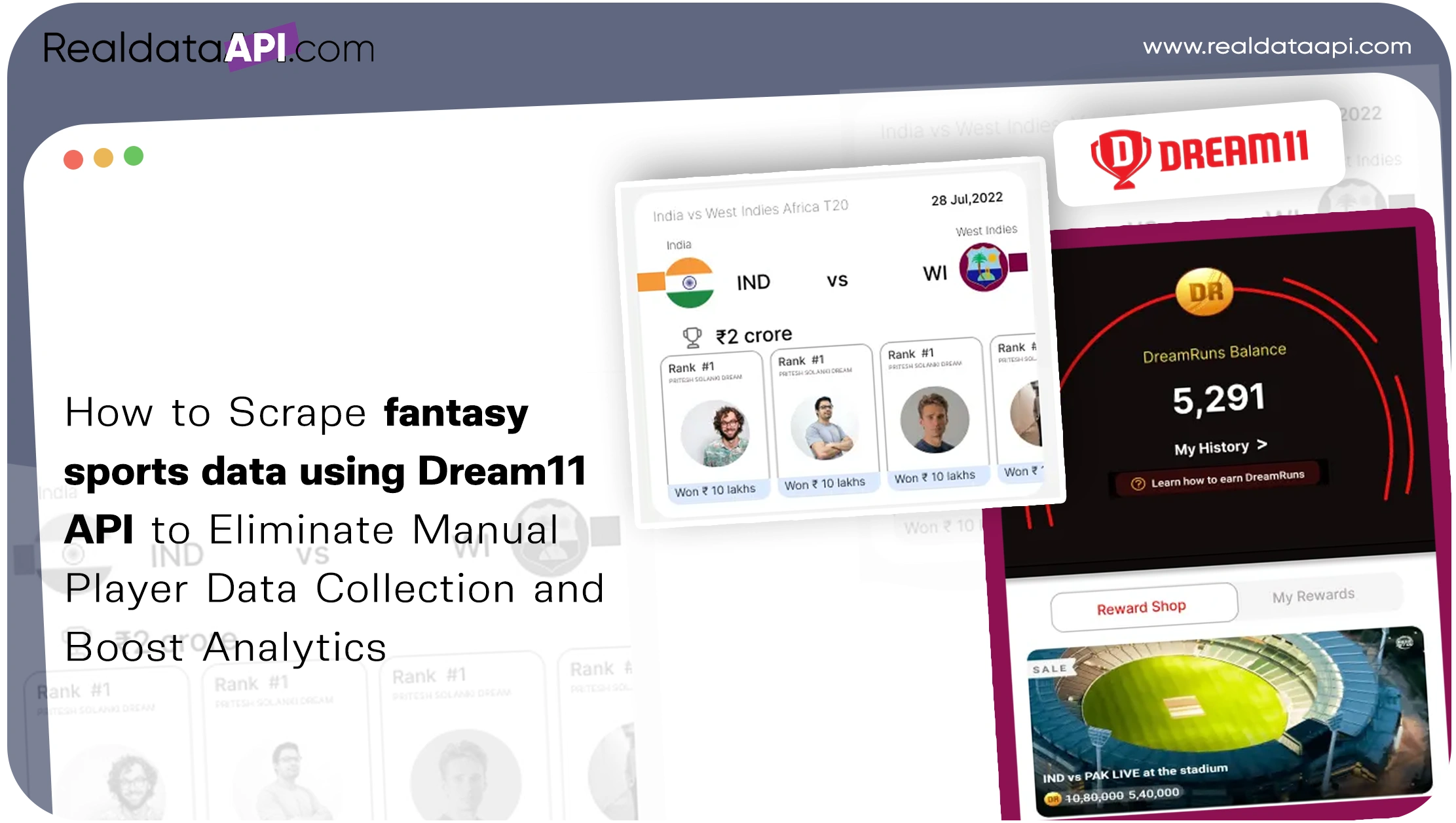 How to Scrape fantasy sports data using Dream11 API to Eliminate Manual Player Data Collection and Boost Analytics