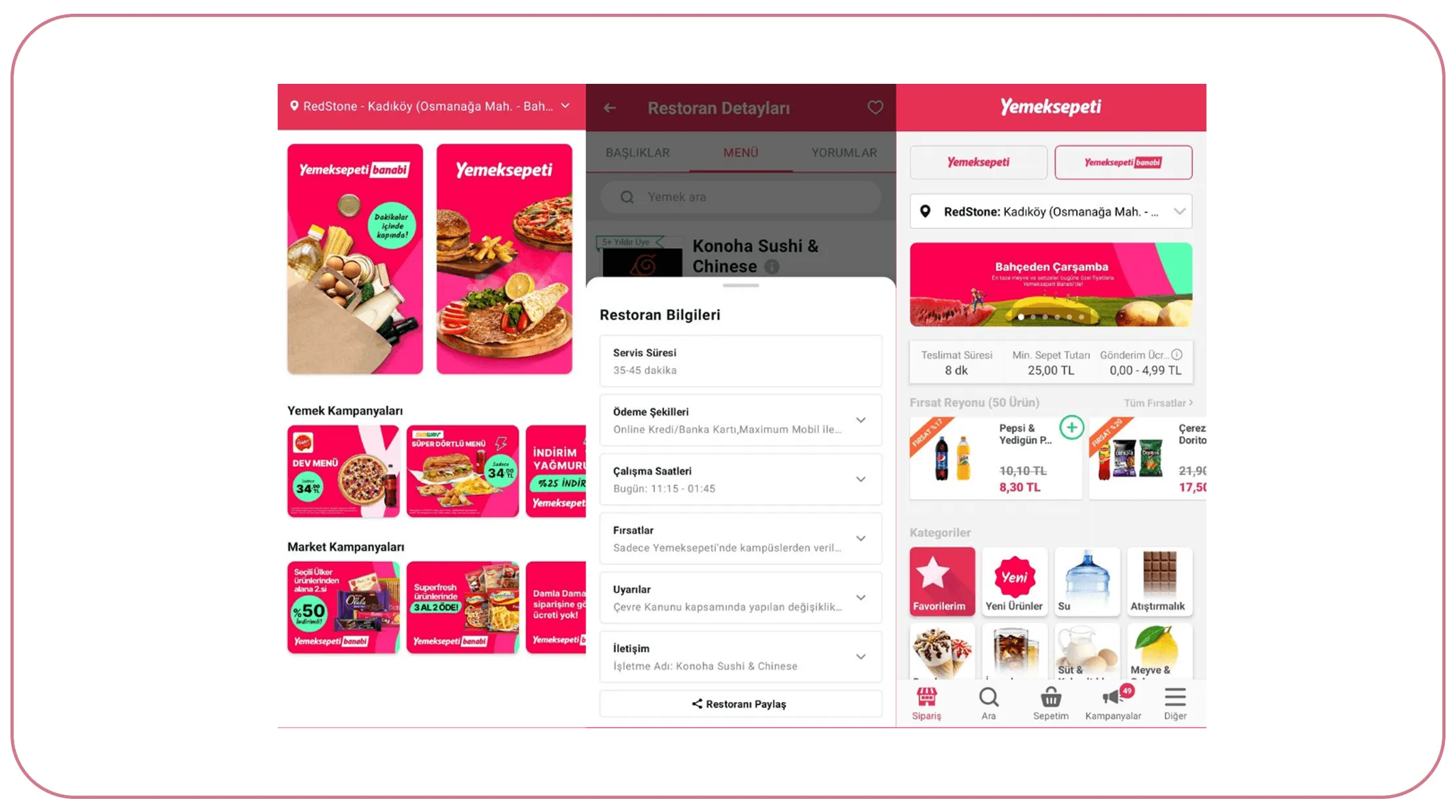Yemeksepeti Turkey food delivery market data scraping