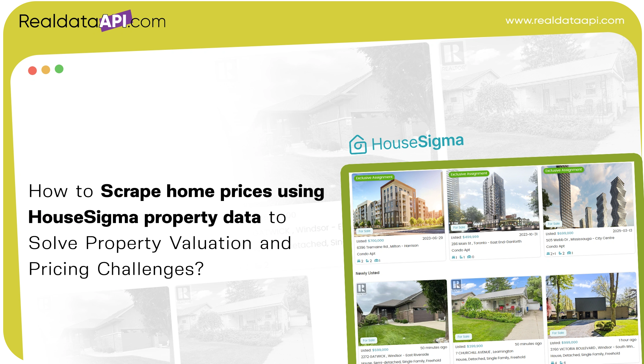 How to Scrape home prices using HouseSigma property data to Solve Property Valuation and Pricing Challenges?