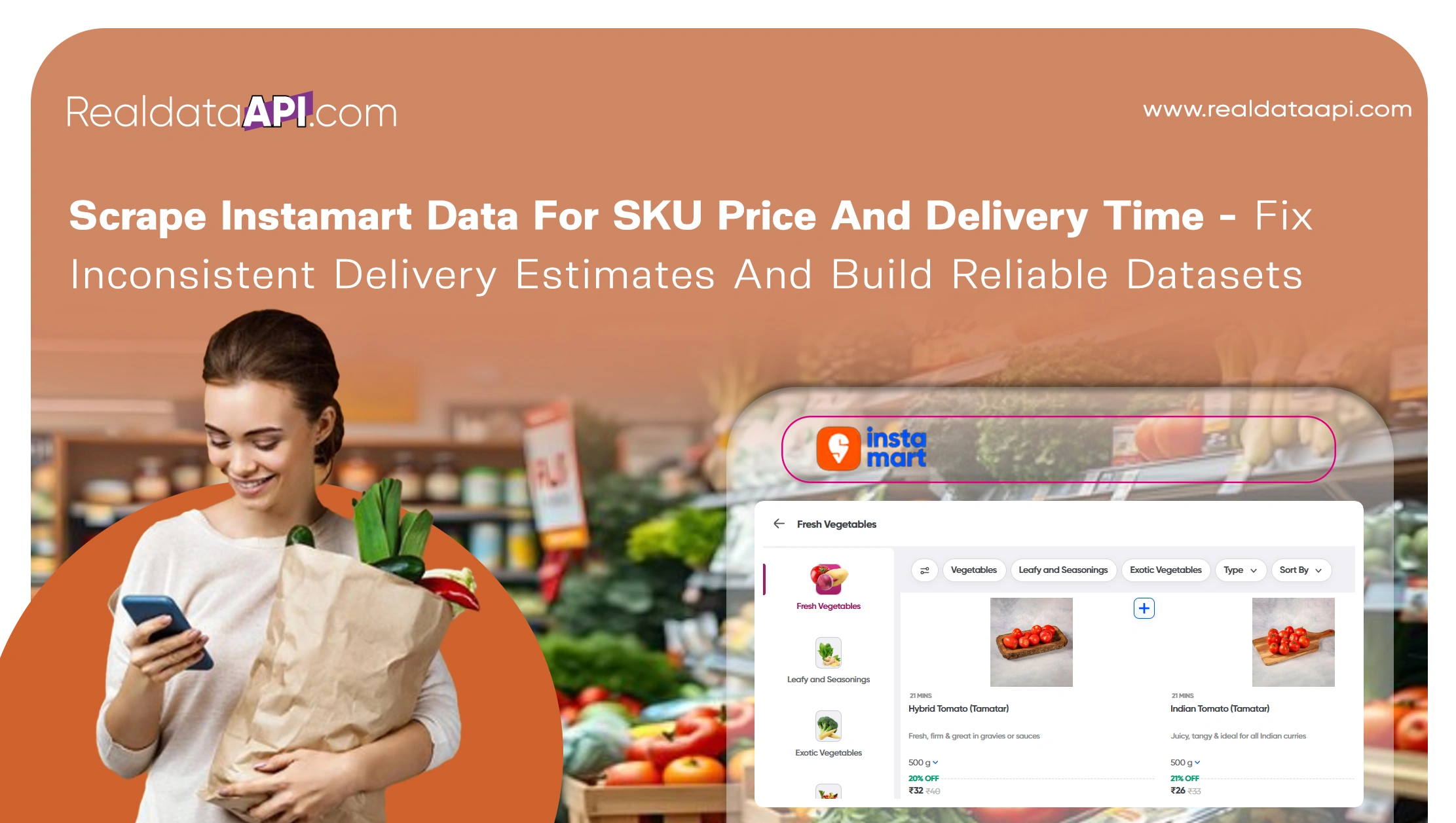 Scrape Instamart Data For SKU Price And Delivery Time - Fix Inconsistent Delivery Estimates And Build Reliable Datasets