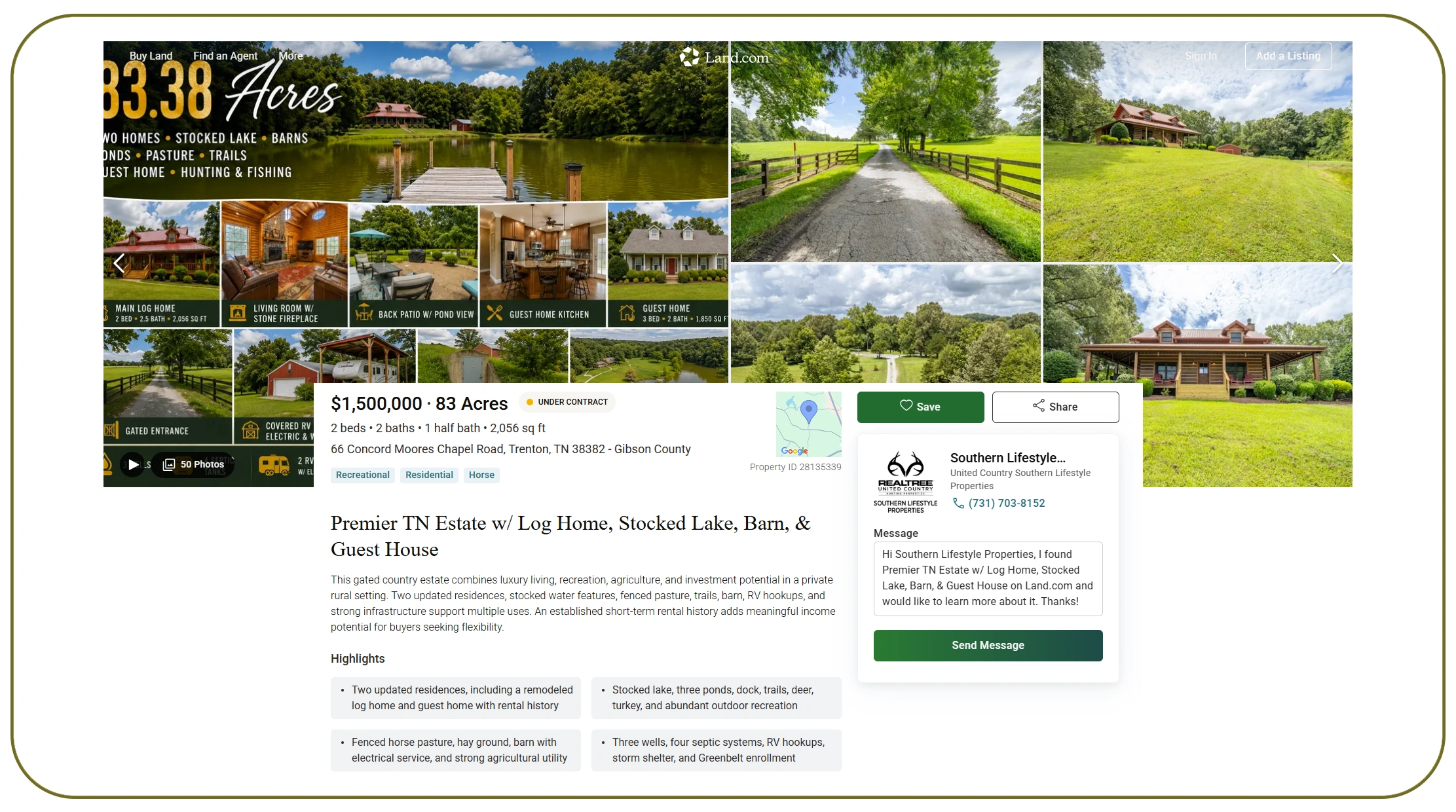 Forecast rural property demand via Land.com scraper